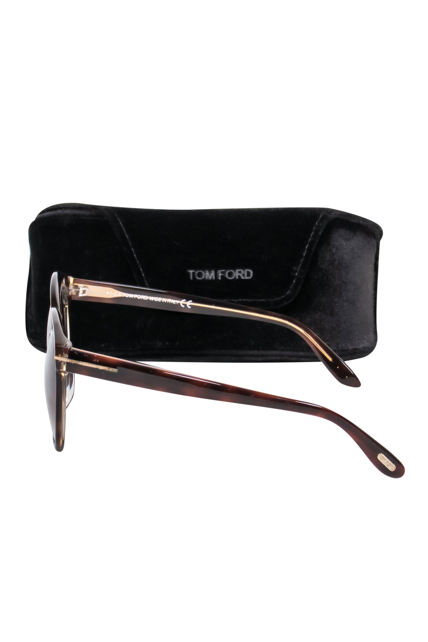 Tom Ford Dark Brown Tortoise Shell Round Sunglasses - Fashion Statement!