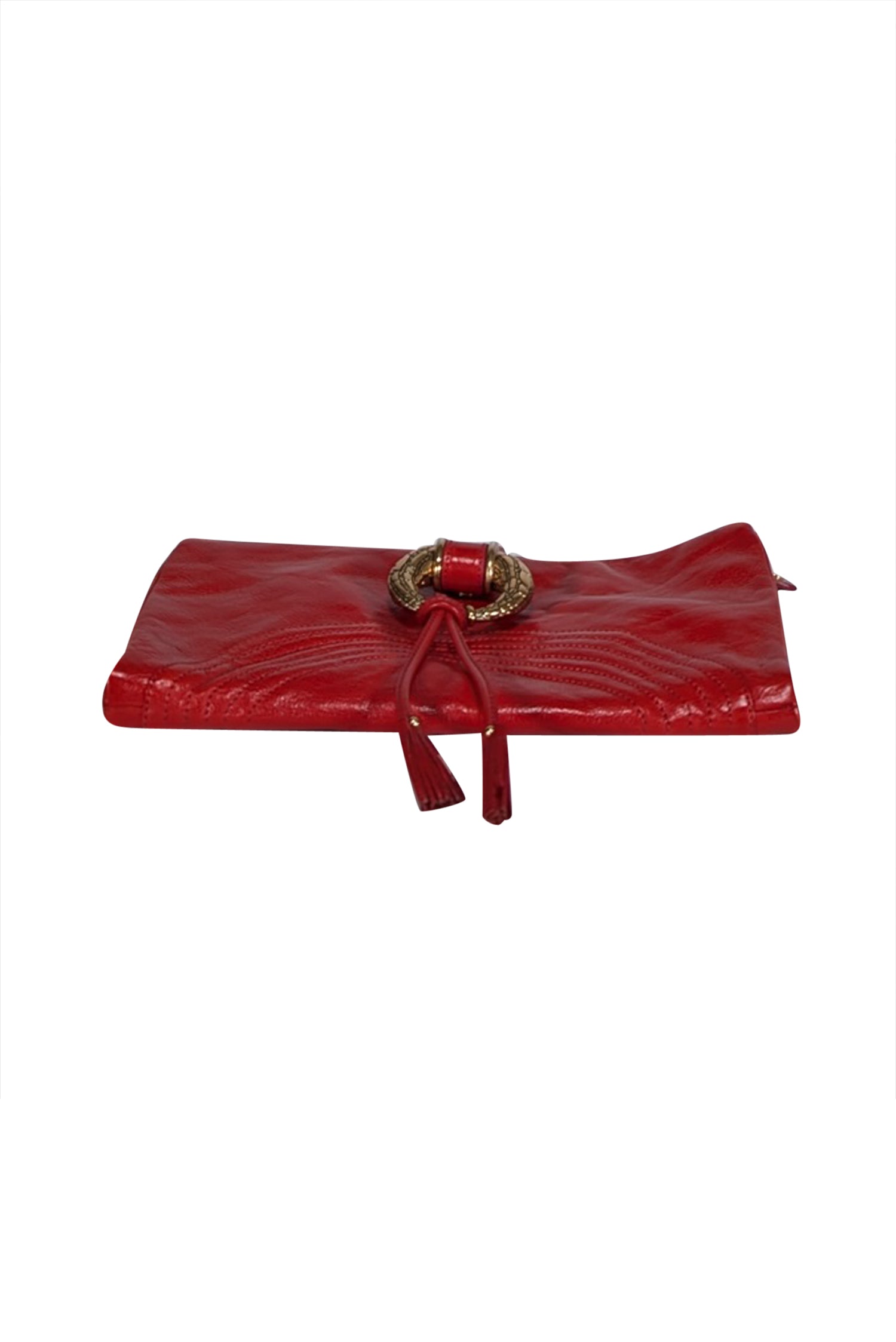 Jimmy Choo Red Leather O Ring Clutch: A Stunning Fashion Statement