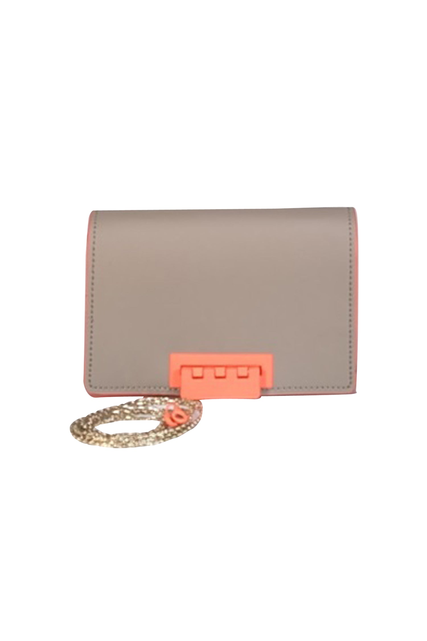 Zac Posen's Stunning Grey & Coral Trim Crossbody Bag