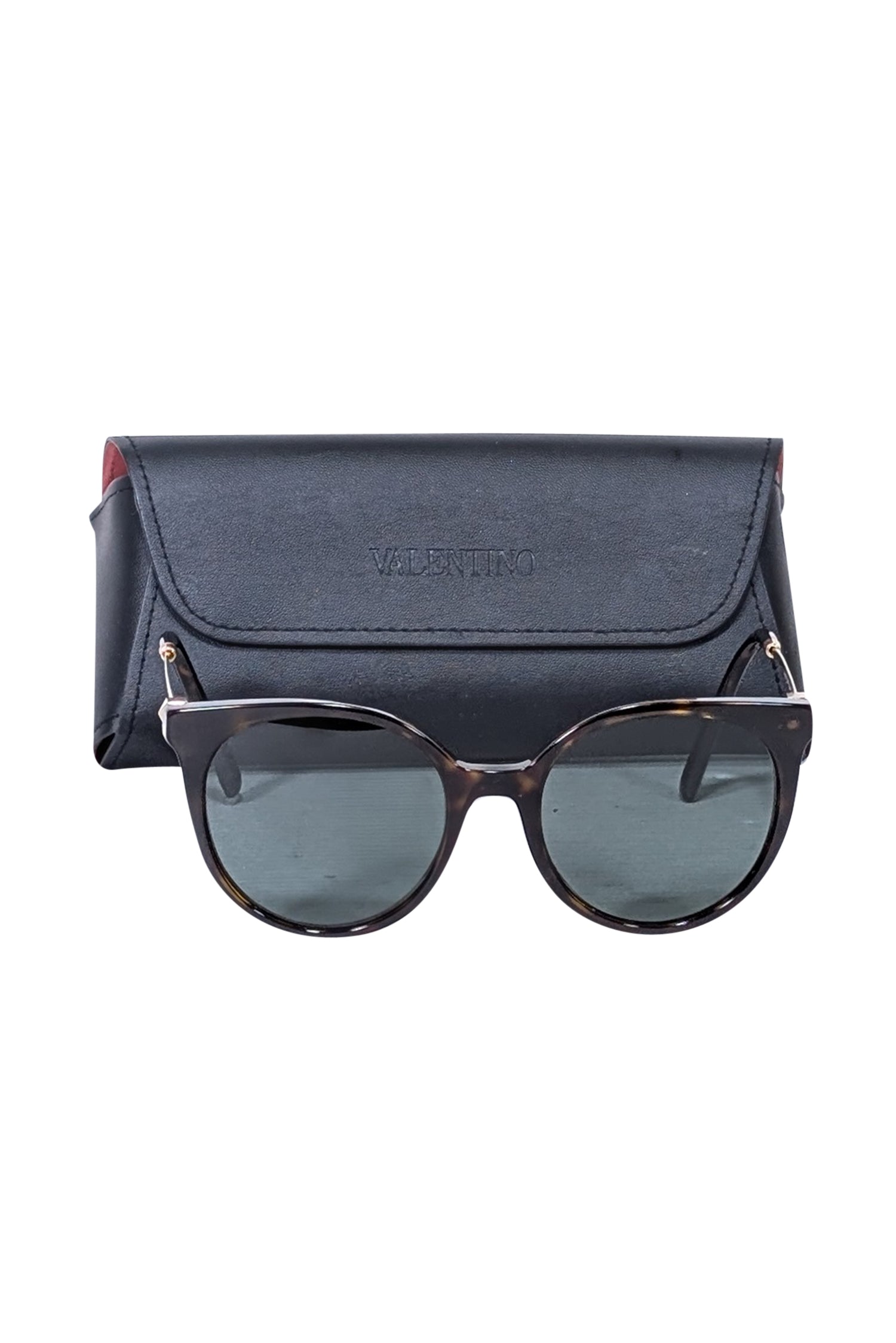 Valentino's Stunning Brown Tortoise Round Sunglasses