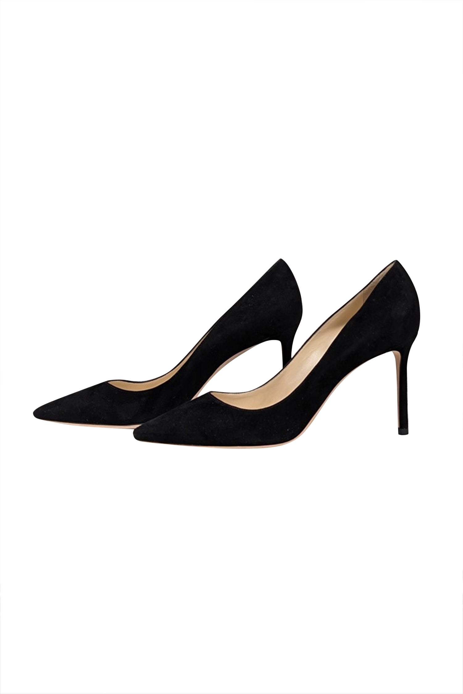 Jimmy Choo Black Suede Pointed Toe Pumps - Size 10.5: Elevate Your Style!