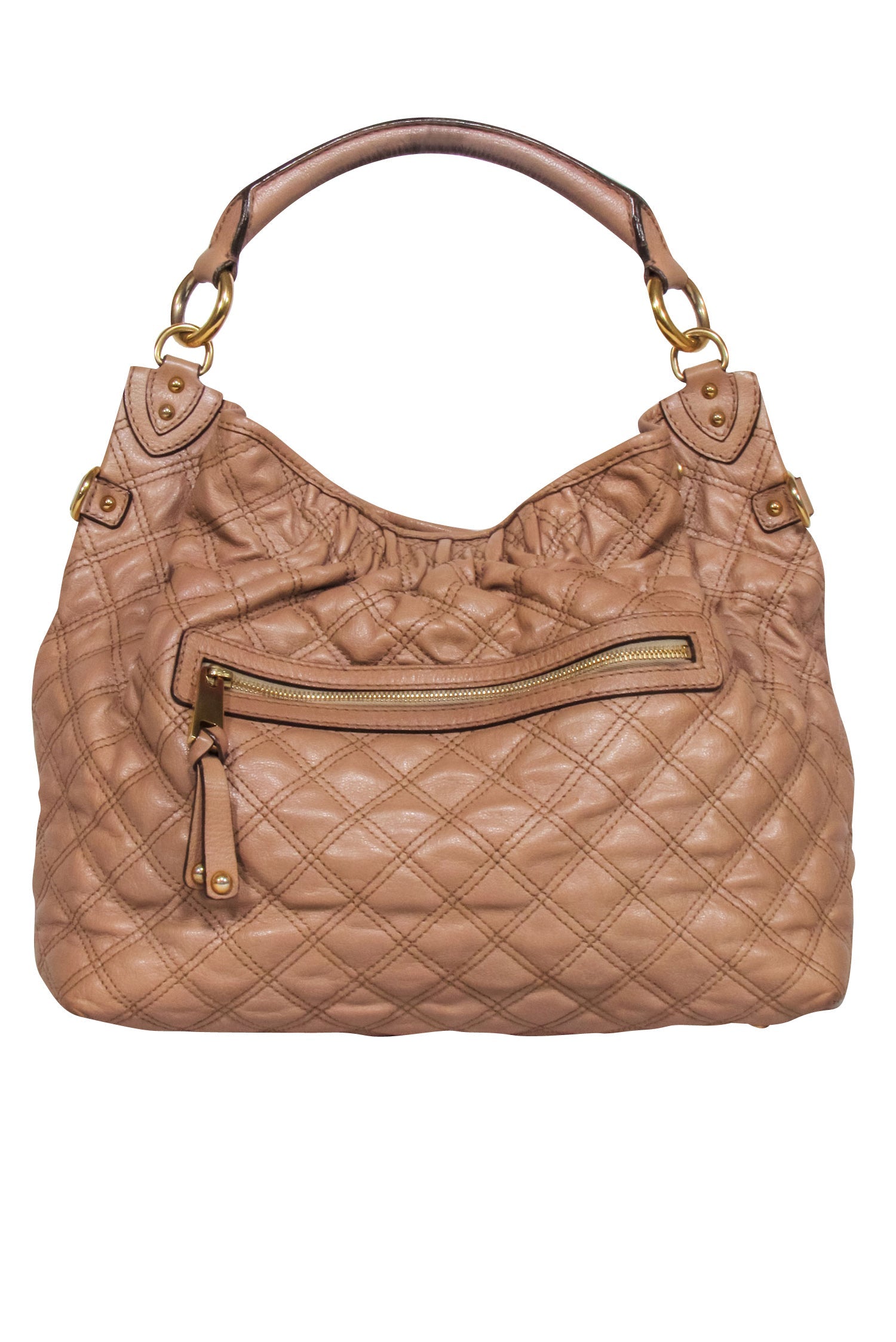 Marc Jacobs Beige Quilted Leather Stam - The Ultimate Fashion Upgrade