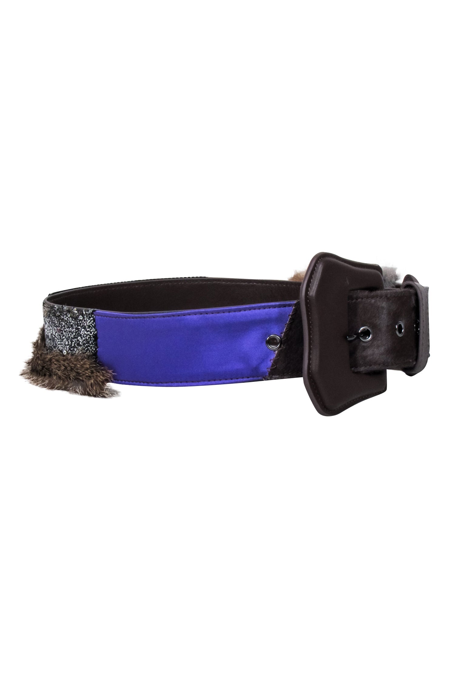 Weekend Max Mara - Stylish Multi - Color Fur Trim Belt (One Size)