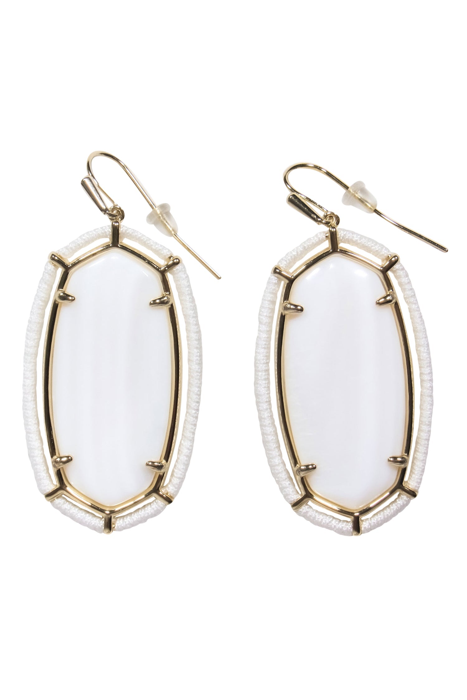 Kendra Scott - Gorgeous White & Gold Gem Drop Earrings
