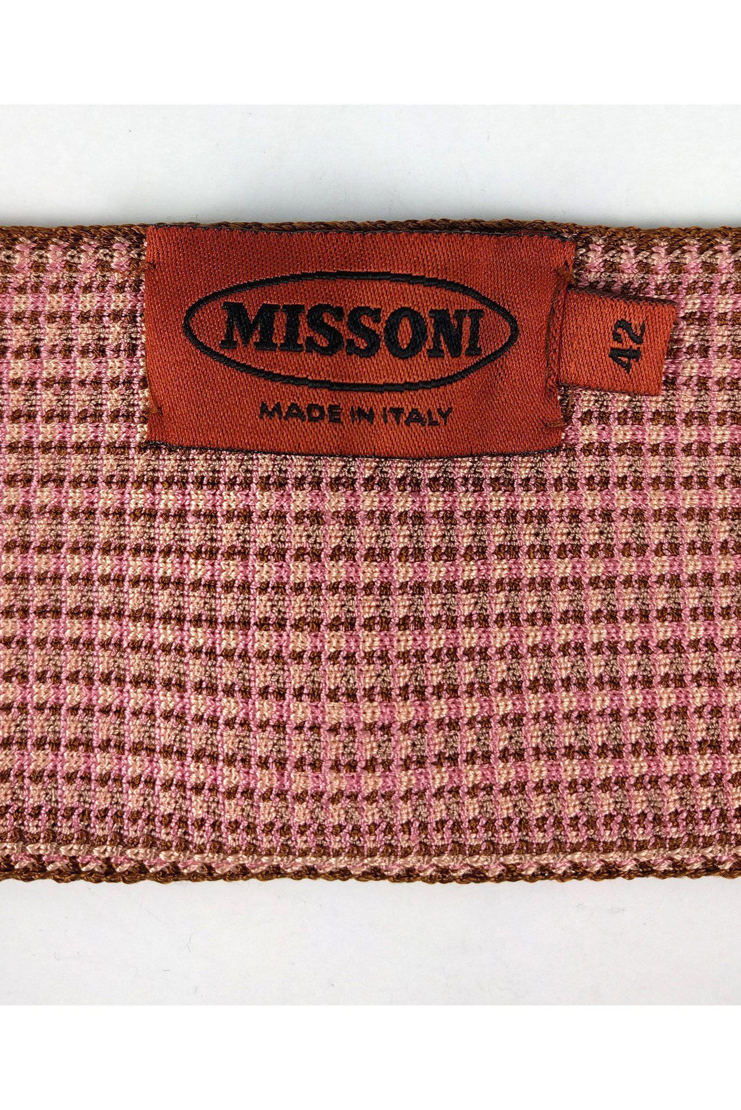 Missoni - Stunning Pink & Brown Knit Belt Size 6