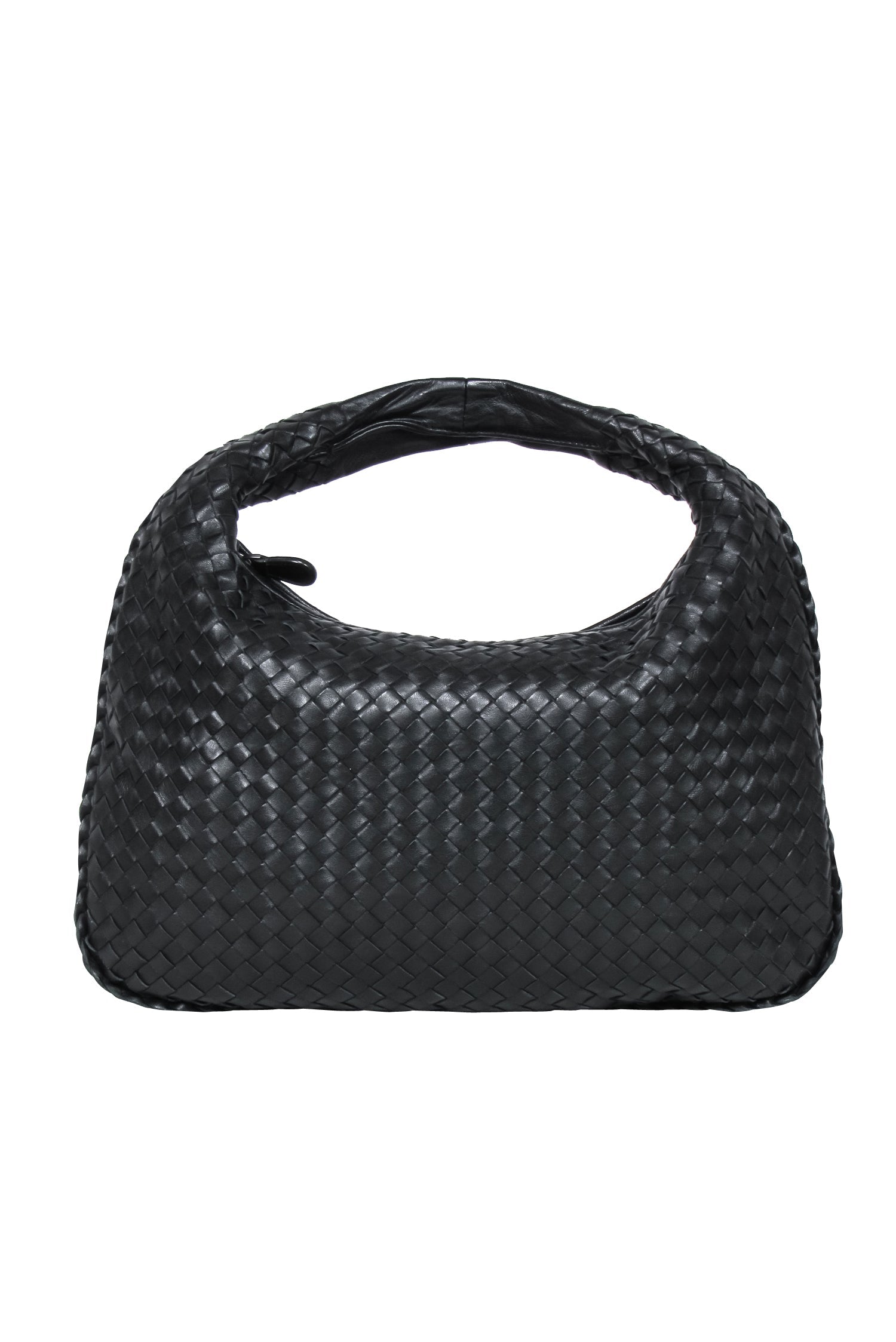 Bottega Veneta Black Intrecciato Woven Leather Hobo Bag - A Luxurious Italian Masterpiece