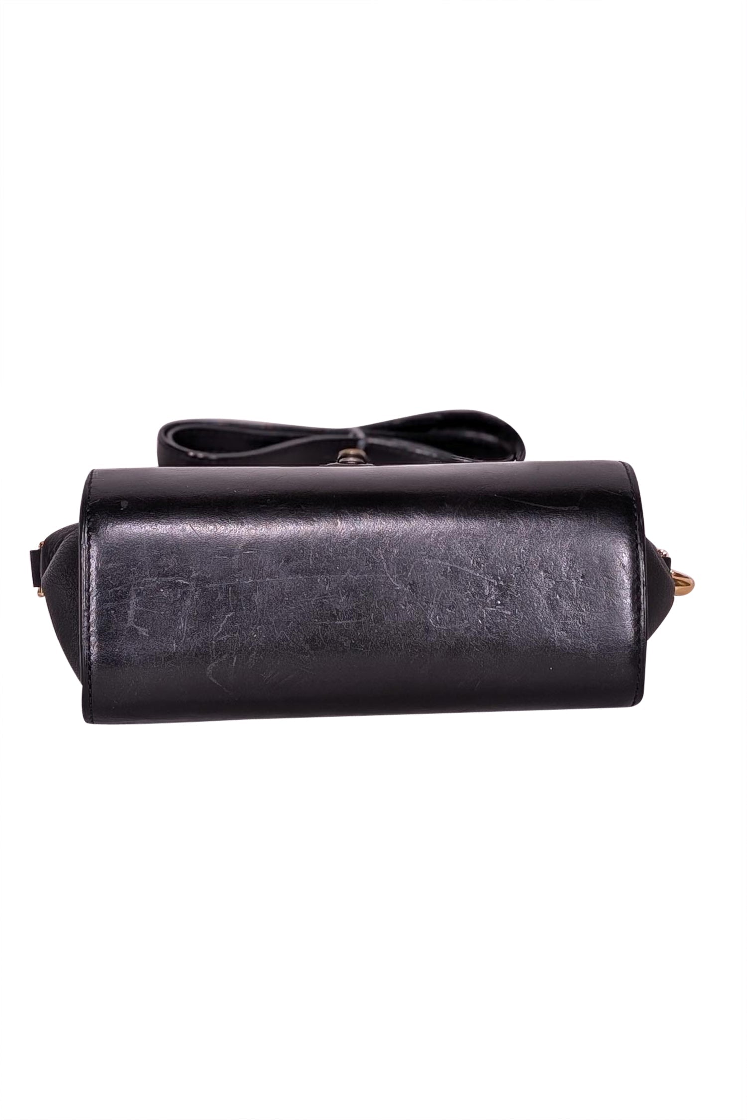 Alexander Wang's Edgy Black Leather Crossbody Bag with Gold Hardware
