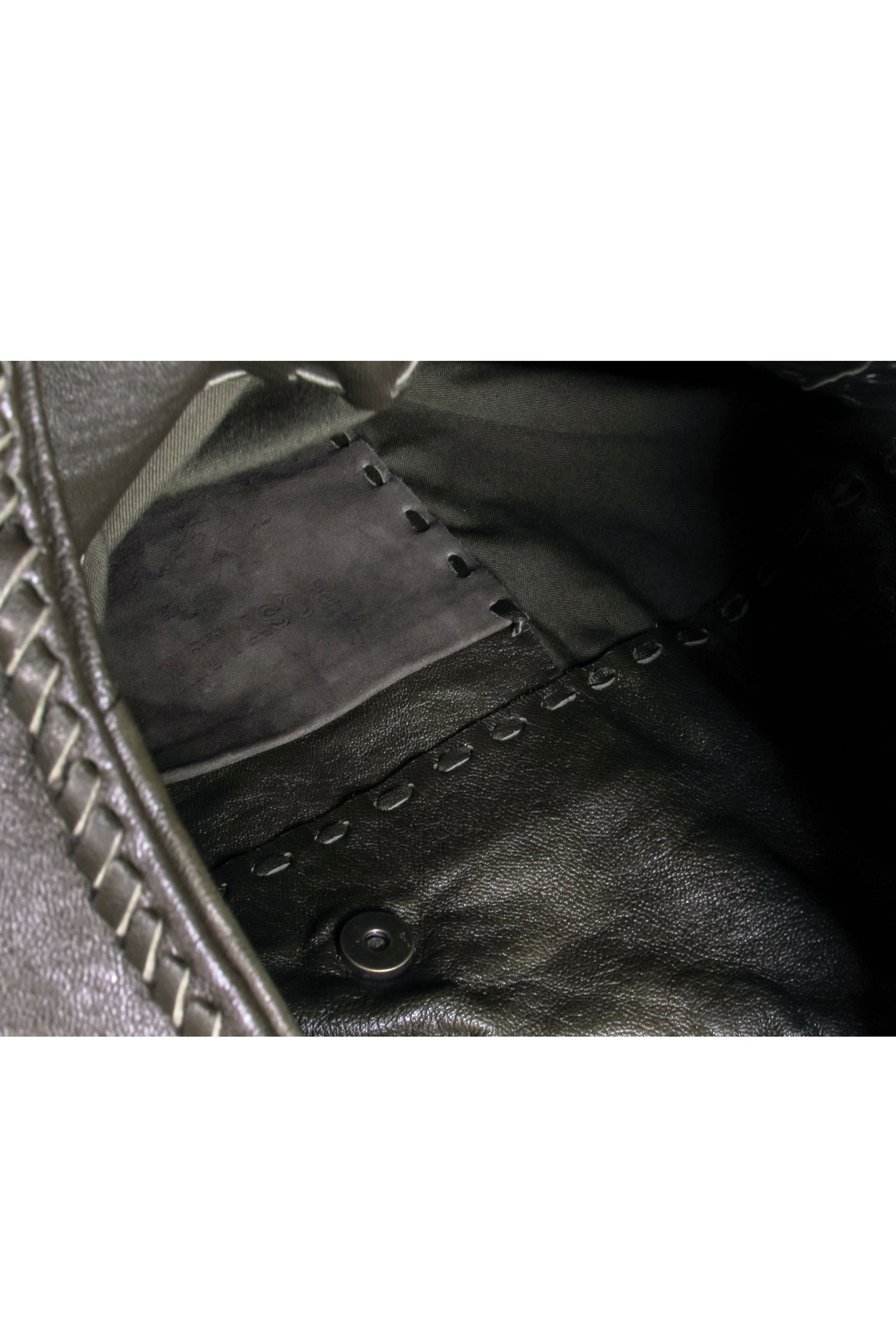 Arieas Olive Green Leather Bohemian Hobo Bag