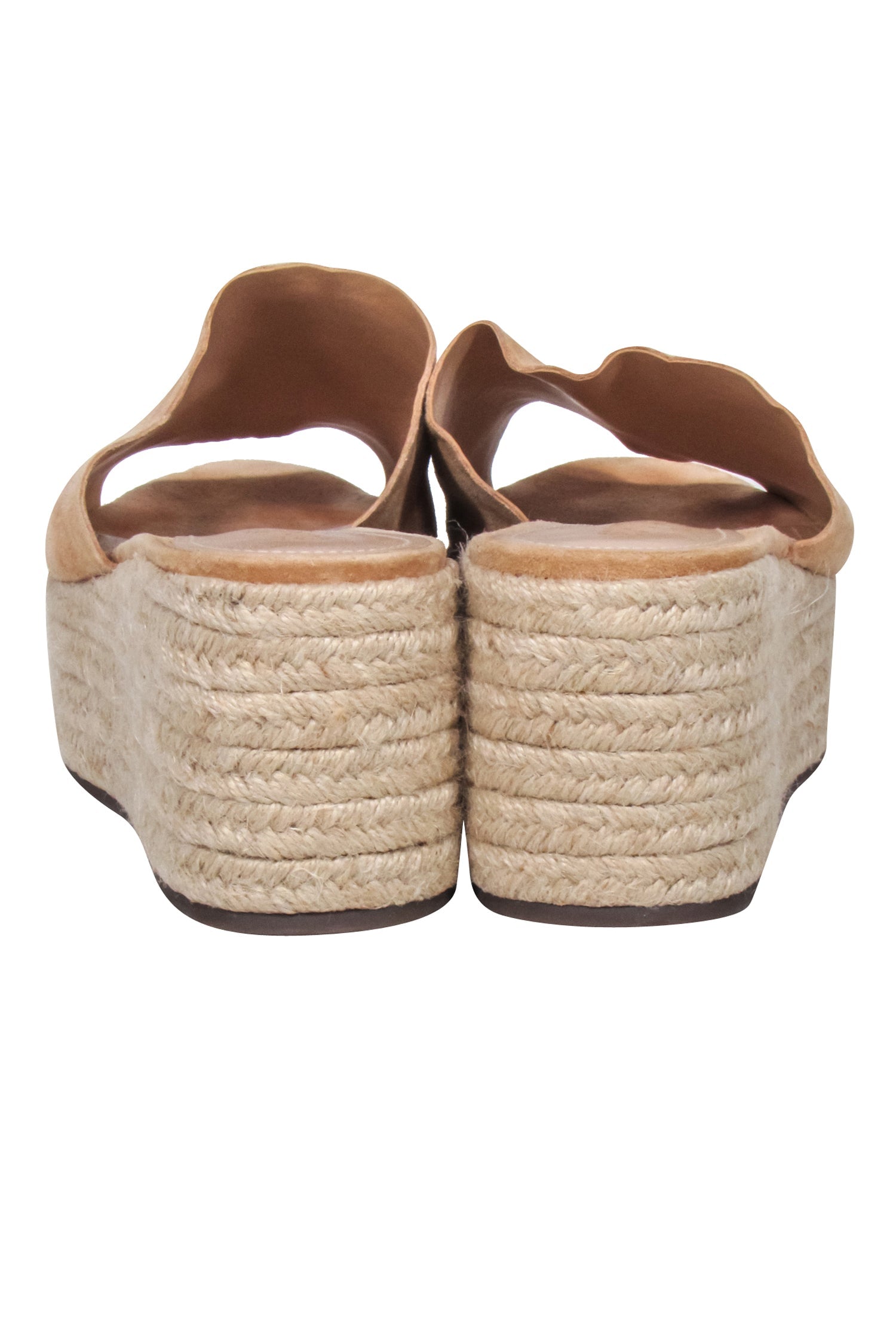 Schutz Tan Thanlia Platform Espadrilles - Size 8: Beach-Ready Style!