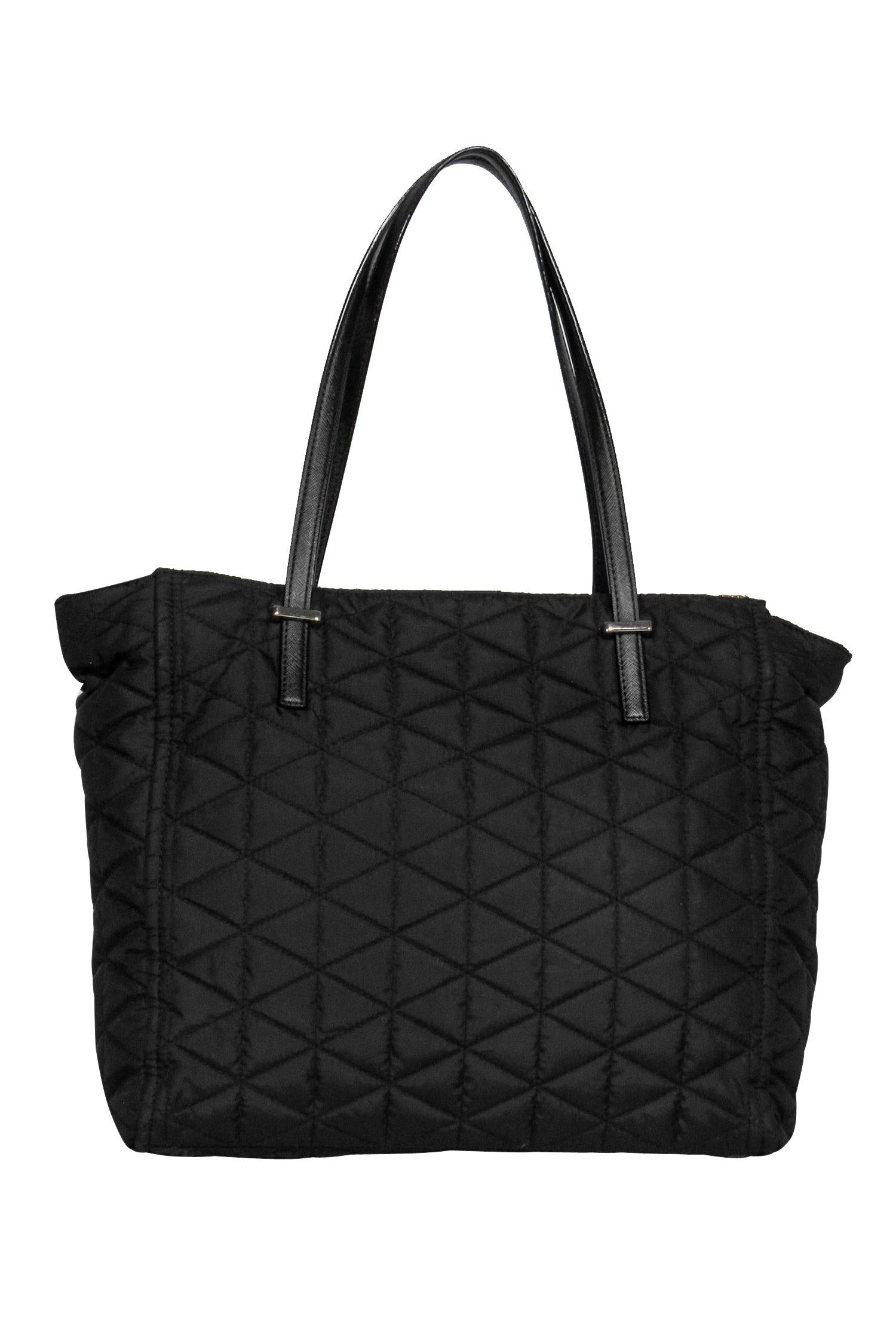 Kate Spade's Stylish Black Quilted Tote - Perfect for Fall!