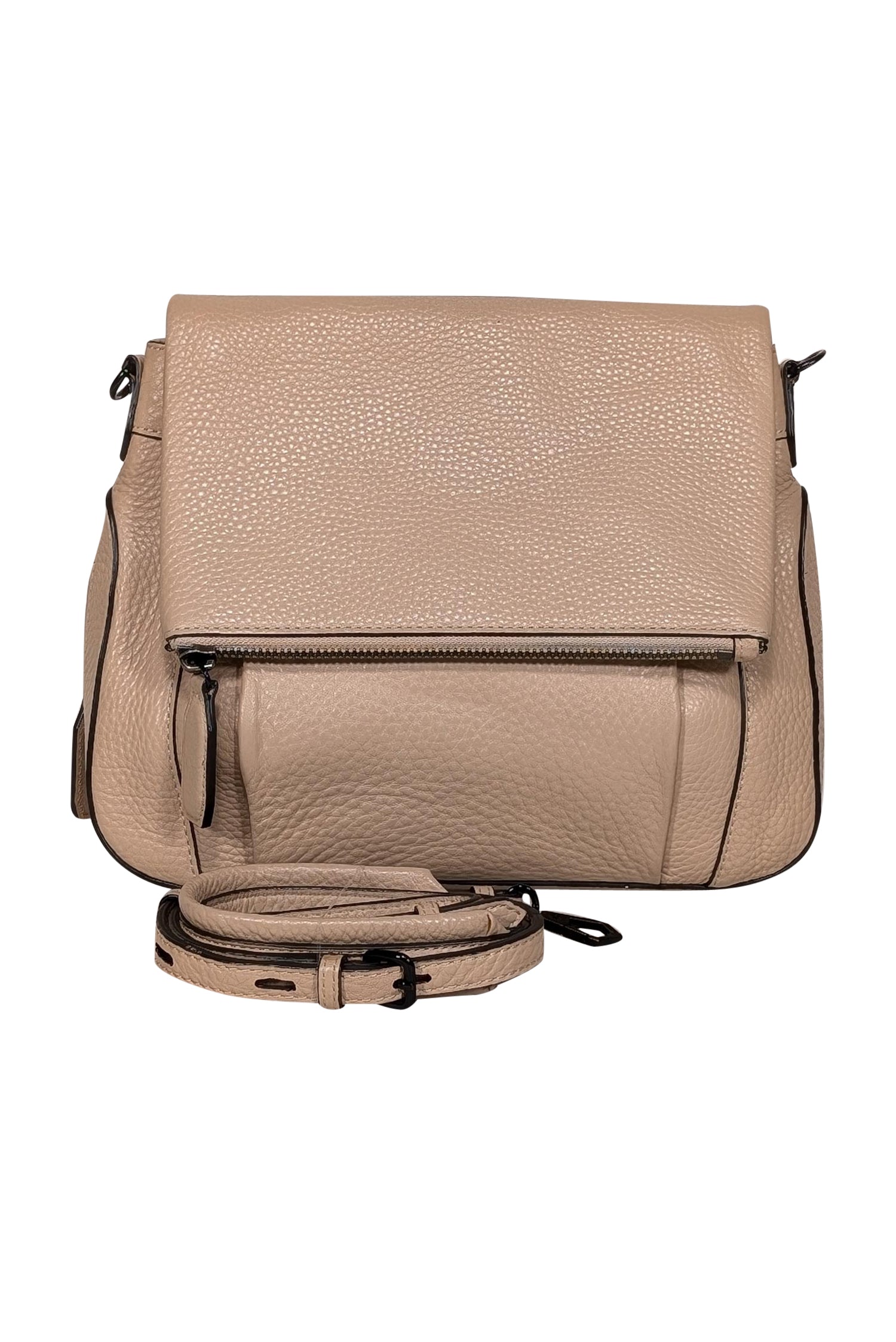 Rebecca Minkoff Beige Pebbled Leather Chic Crossbody Bag