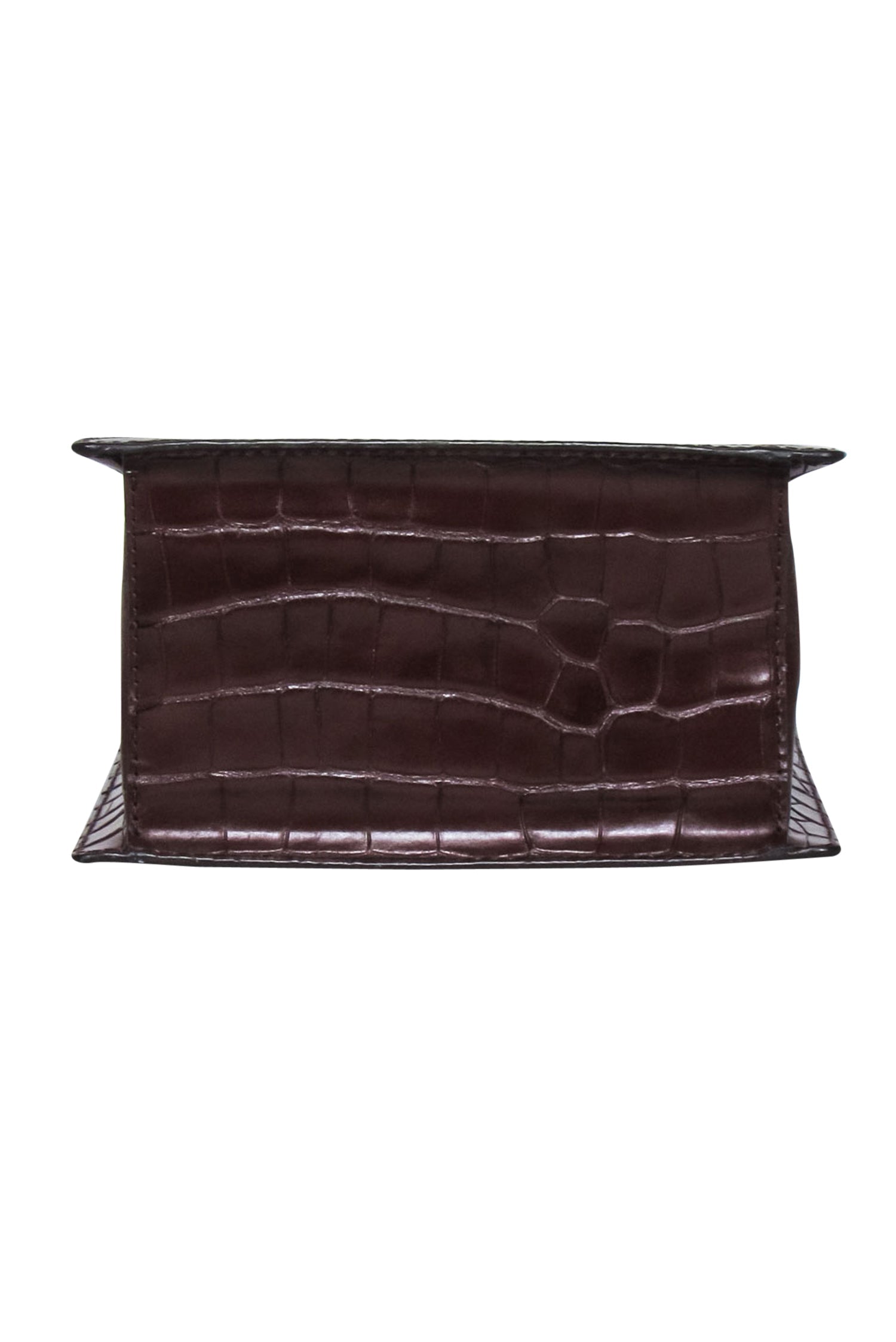 Loeffler Randall Chocolate Brown Croc-Embossed Shopper Handbag - The Chic 'It Girl' Essential
