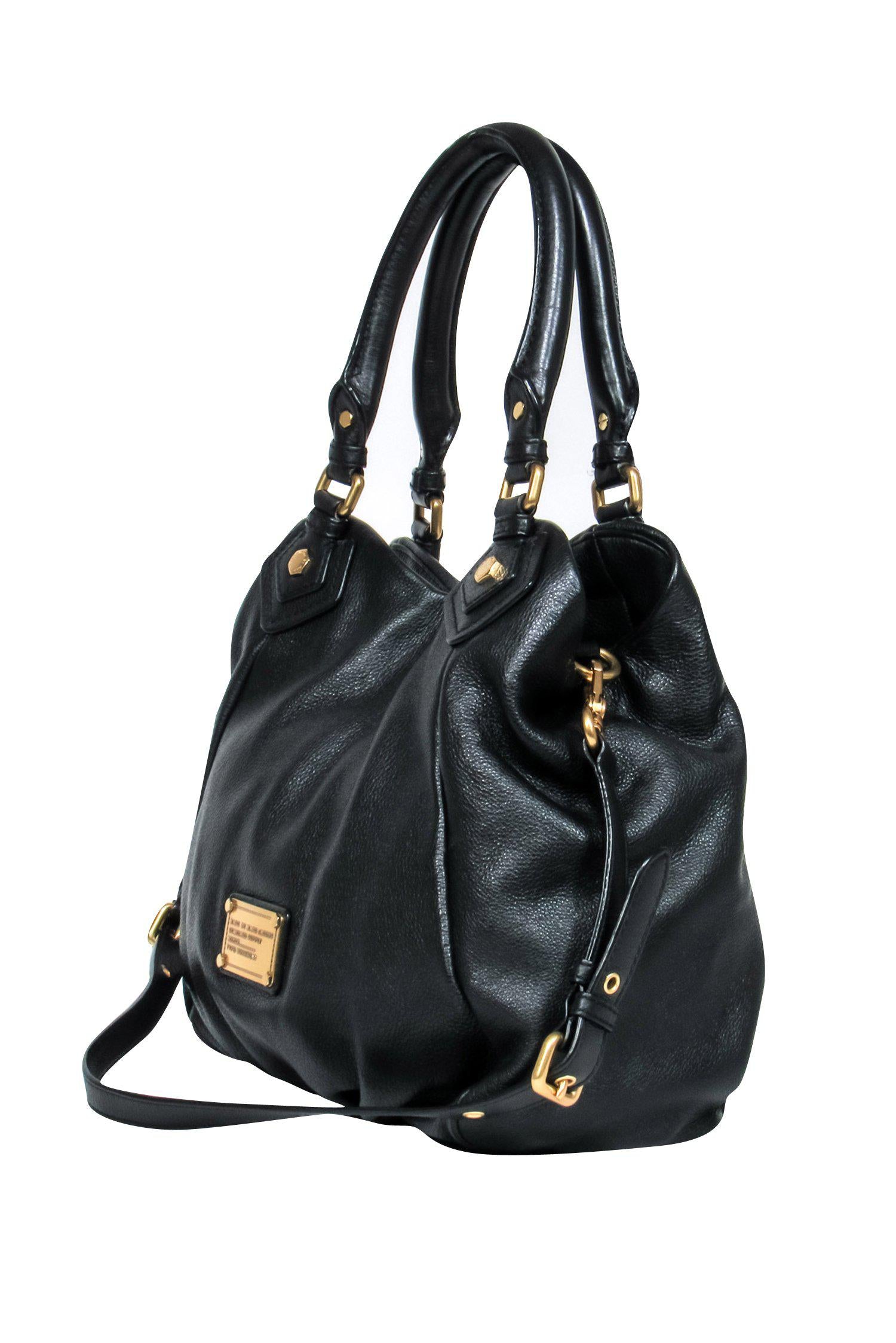 Marc by Marc Jacobs - Stylish Black Pebbled Leather Convertible Satchel