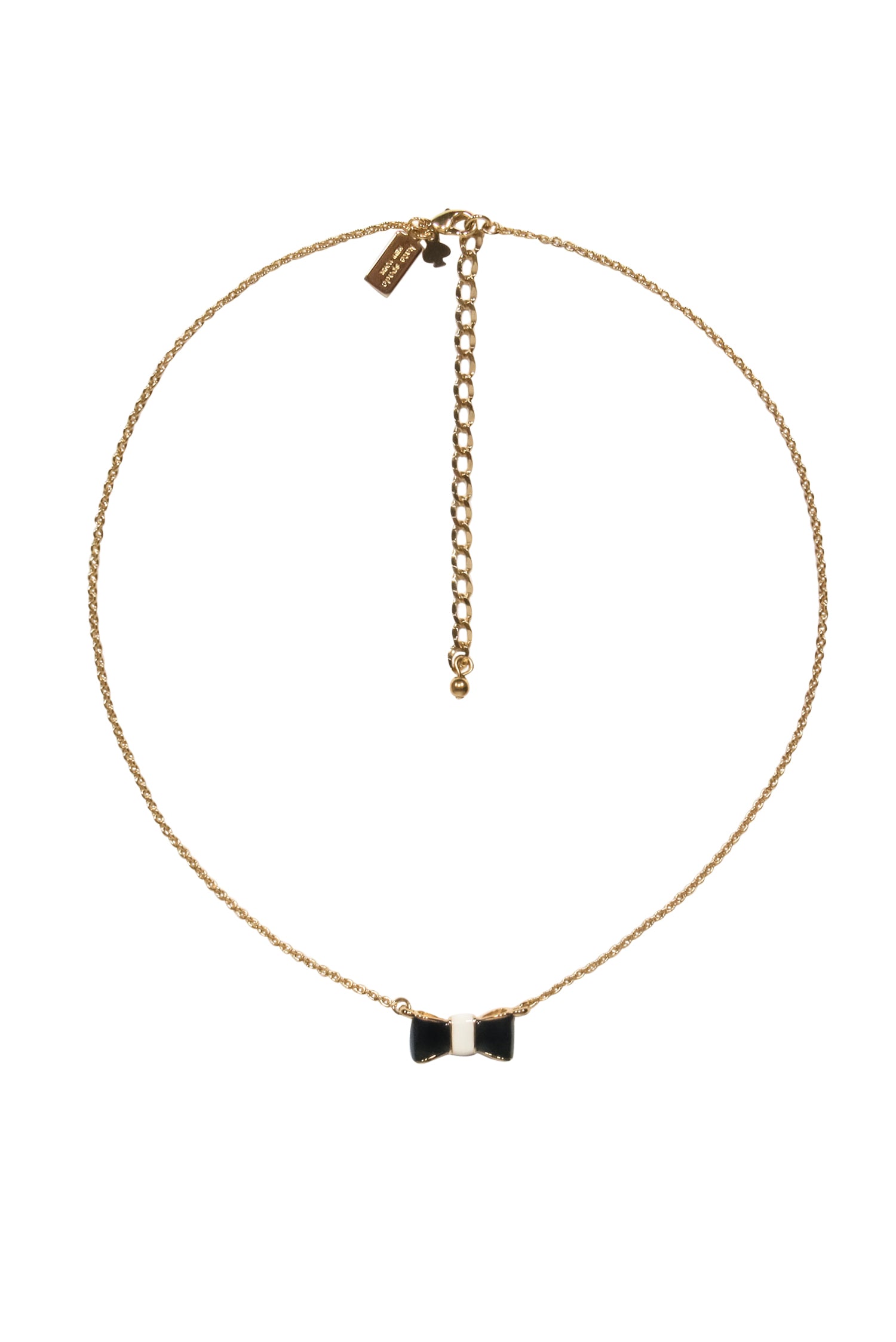 Kate Spade - Glamorous Gold, Black & White Bow Statement Necklace