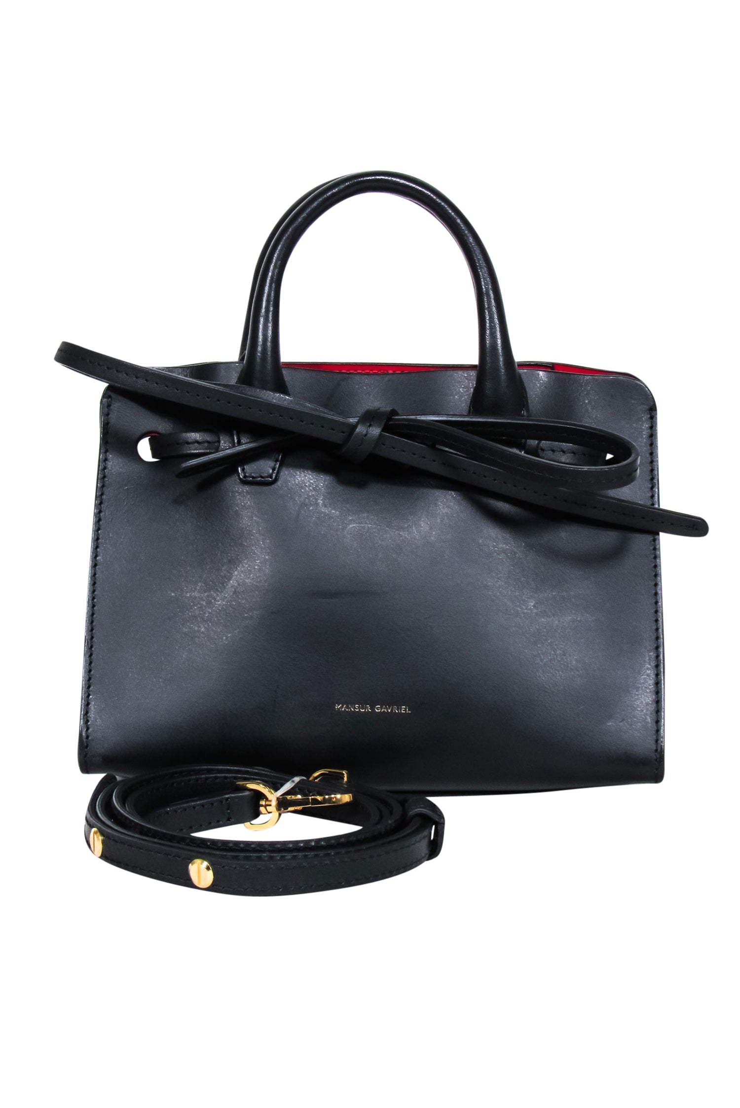Mansur Gavriel Black Italian Vegetable-Tanned Leather Mini Sun Bag: A Chic Essential