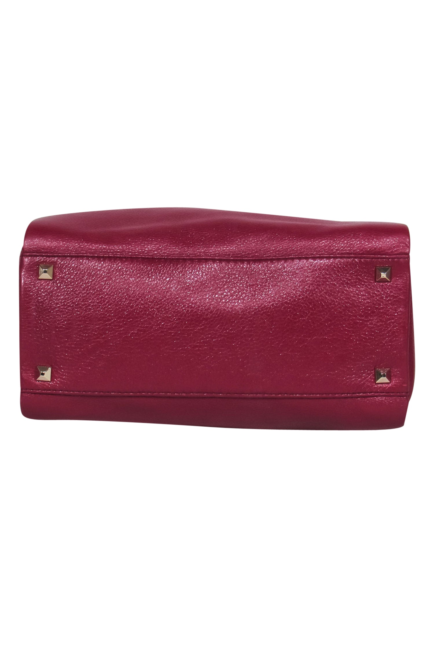 Kate Spade's Stunning Red Pebbled Leather Carryall with Chain Handles