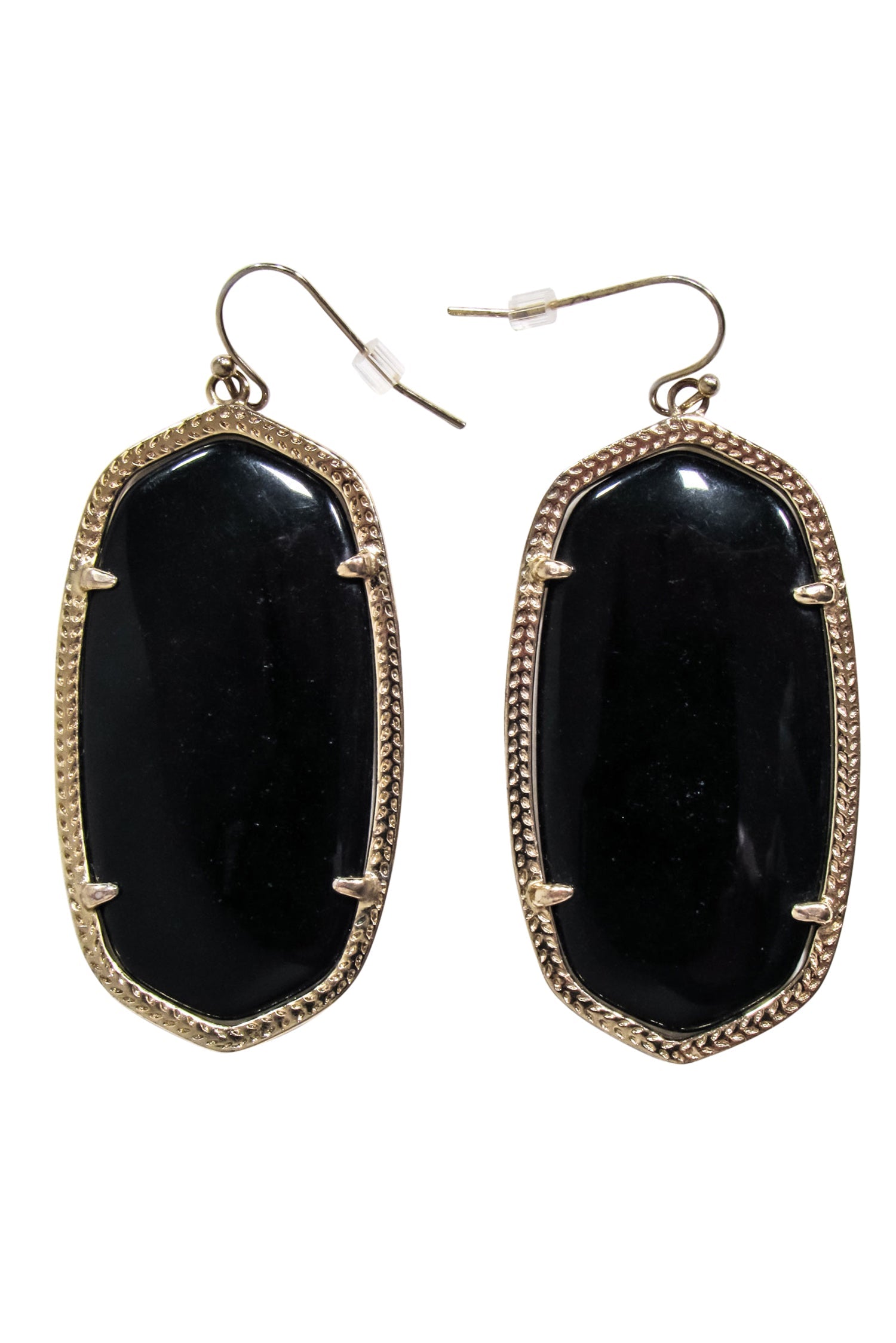 Kendra Scott's Stunning Black & Gold Large Dangle Earrings