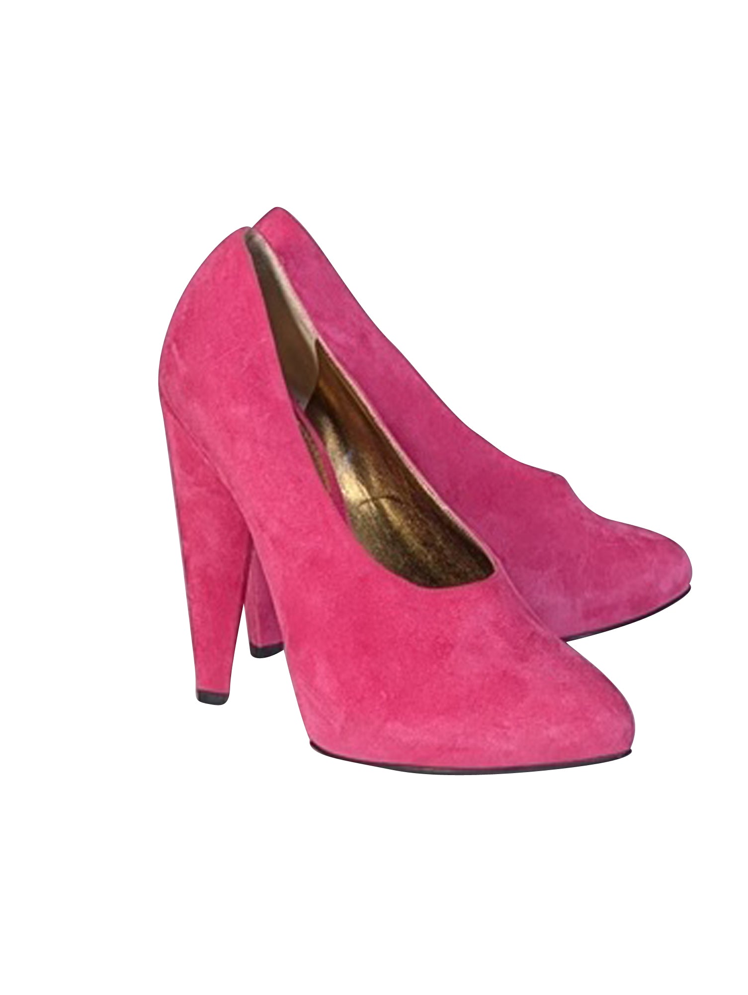Dolce & Gabbana Pink Suede Angular Heel Pumps - Size 9 - Glamorous Italian Style