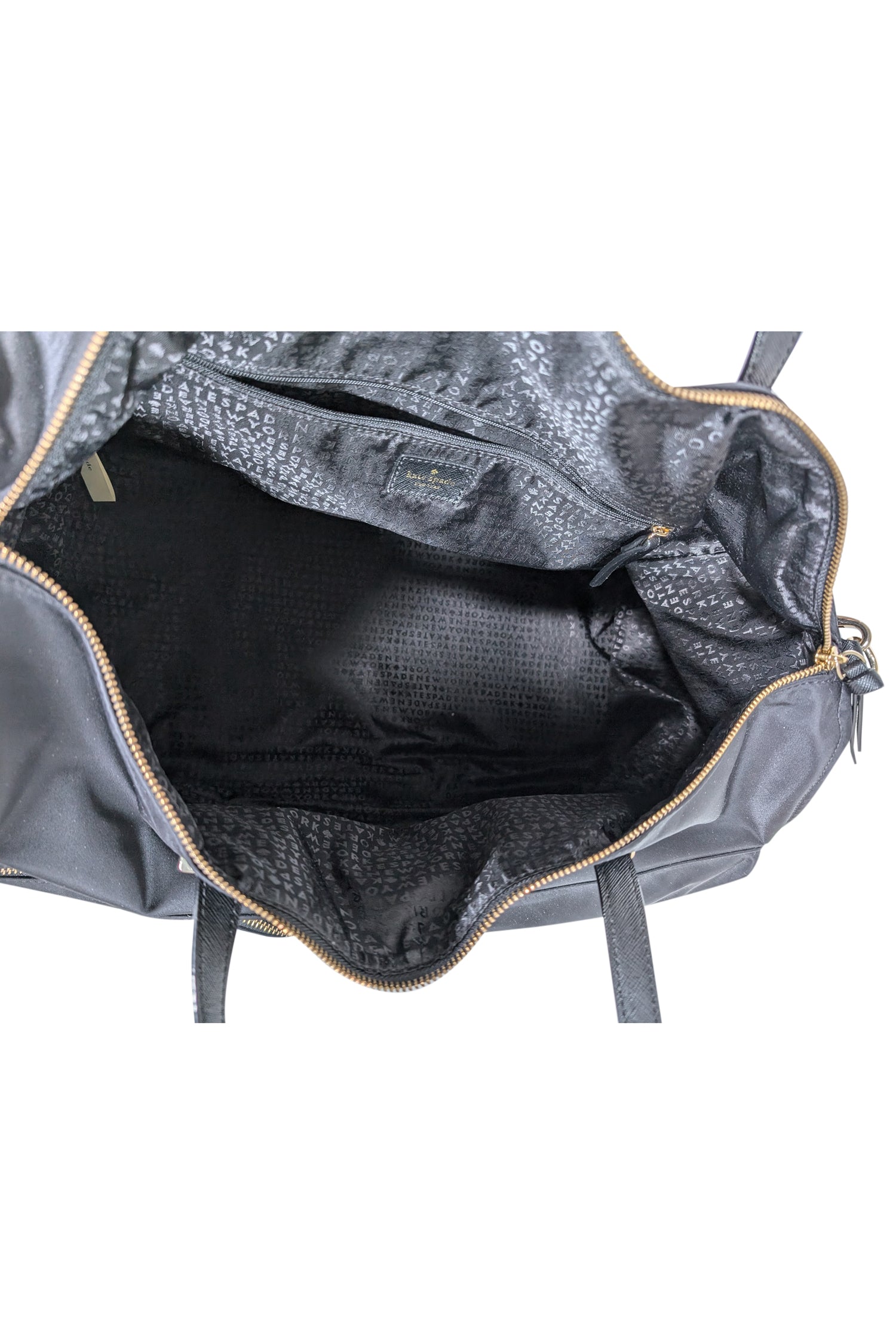 Kate Spade - Stylish Black Nylon Large Duffle Bag for Weekend Escapes
