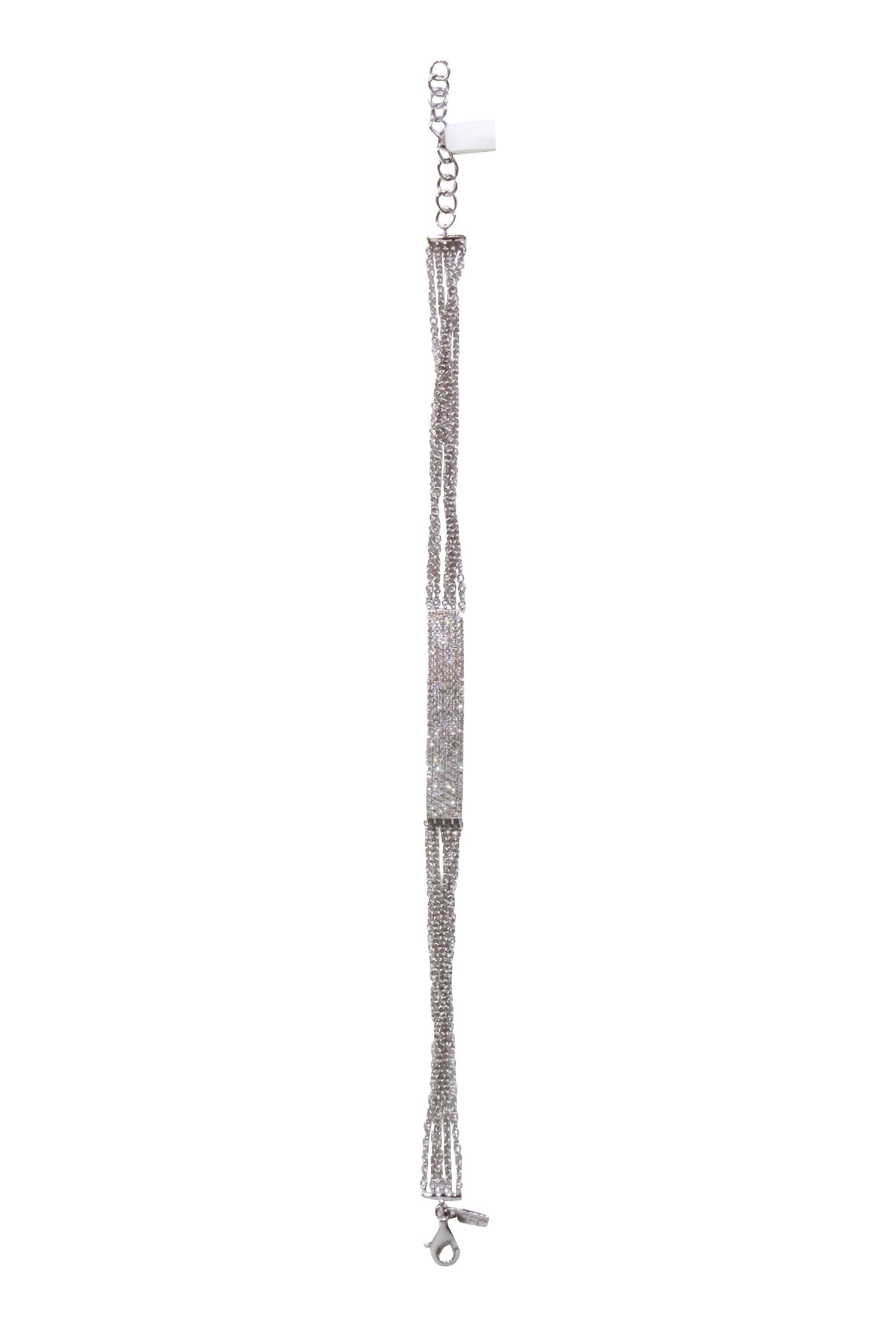EF Collection - 14K White Gold Diamond Jumbo Multi - Chain Bracelet: A Sparkling Arm Delight
