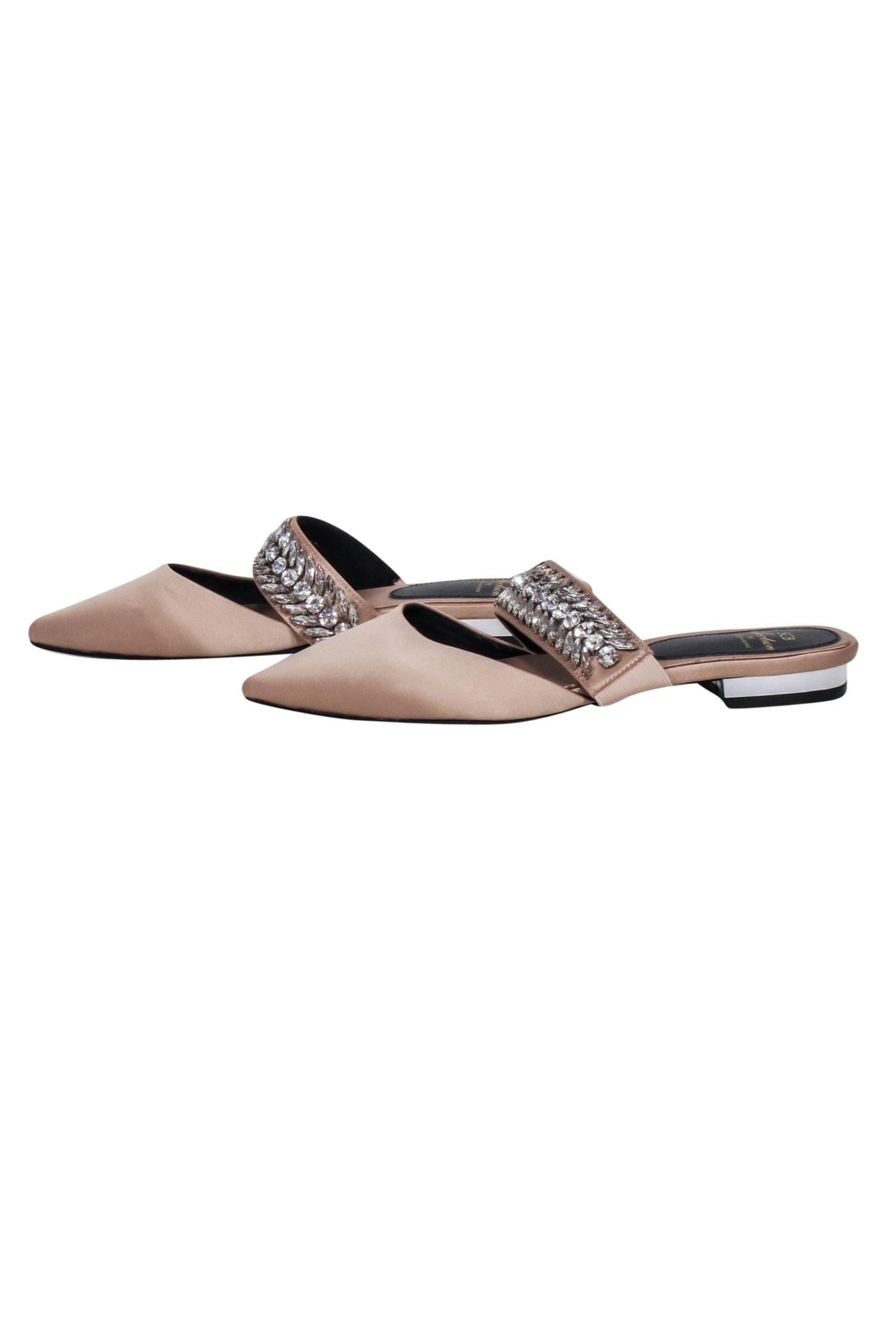 Suecomma Bonnie's SCB Collection - Stunning Beige Satin Mule Flats in Size 7