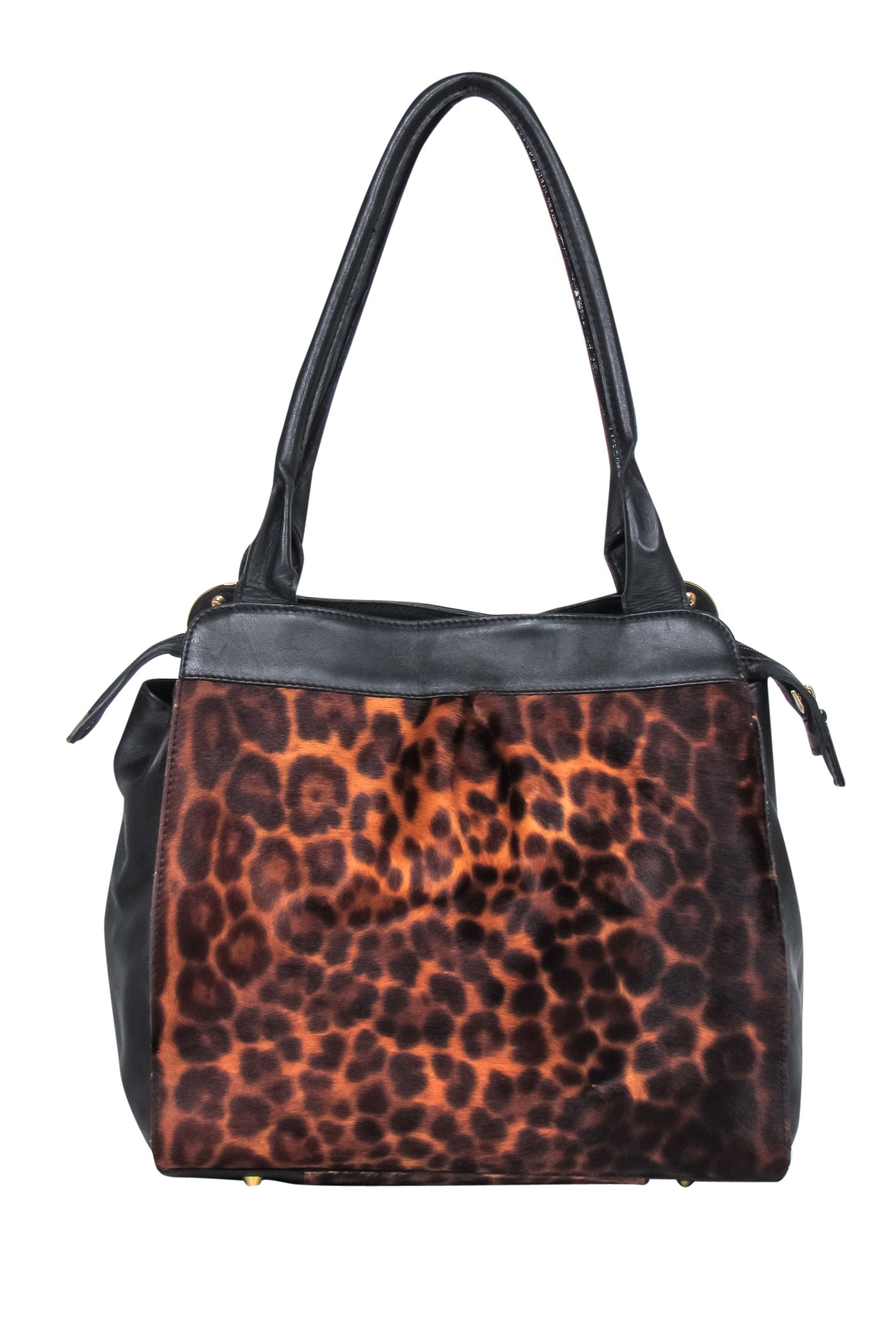 Paolo Masi - Stunning Brown & Black Calf Hair & Leather Leopard Print Shoulder Bag