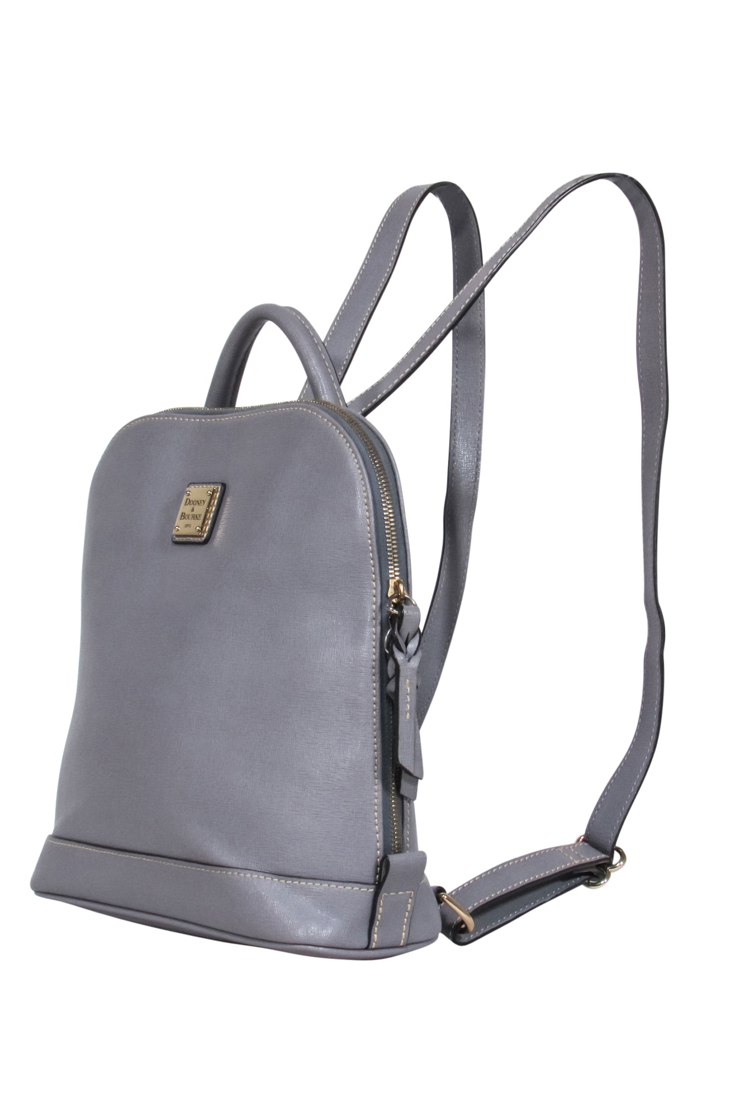 Dooney & Bourke Grey Saffiano Leather Zip-Around Backpack - A Trendy Essential