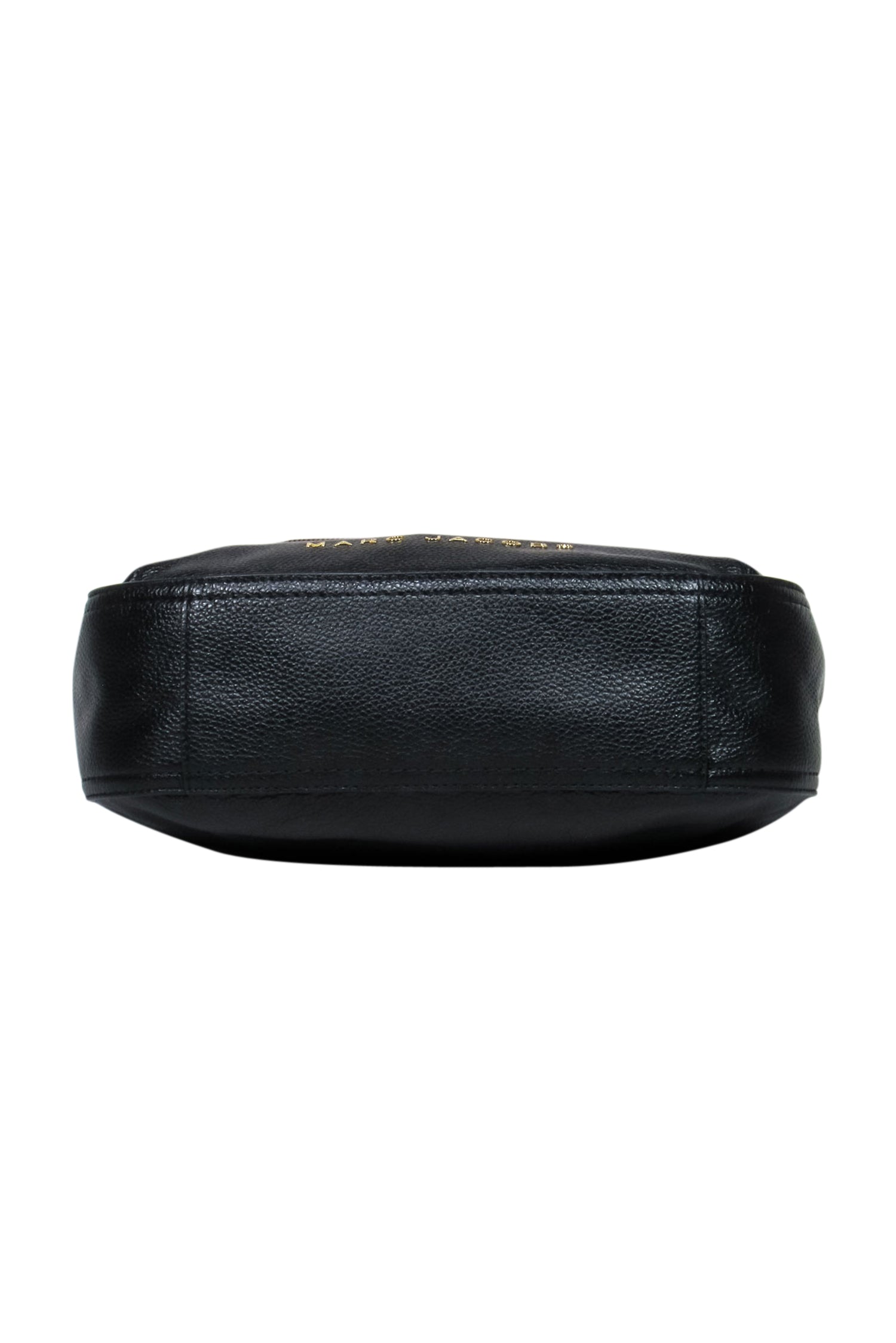 Marc Jacobs' Chic Black Leather Foldover Purse with Gorgeous Gold Hardware