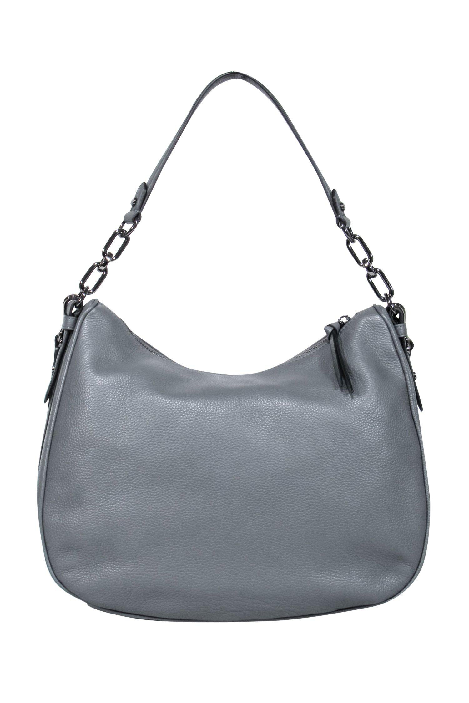 Kate Spade Slate Gray Convertible Leather Saddle Bag - A Chic Essential