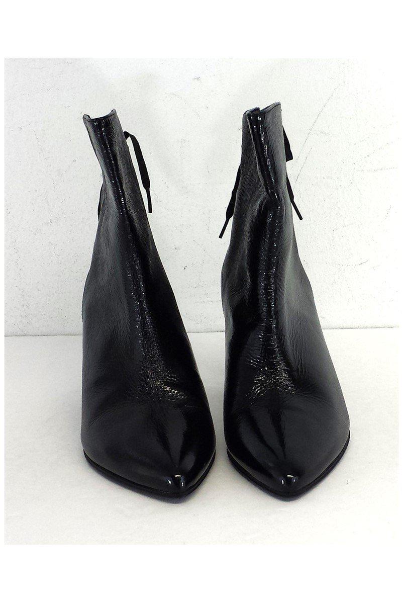 Gorgeous Sigerson Morrison Black Patent Leather Booties - Size 6
