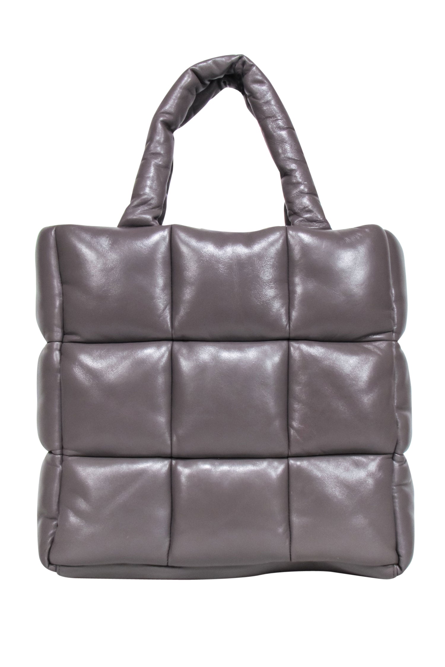 Stand Studio Taupe Quilted Leather Assante Puffy Tote - A Fashion Must-Have!