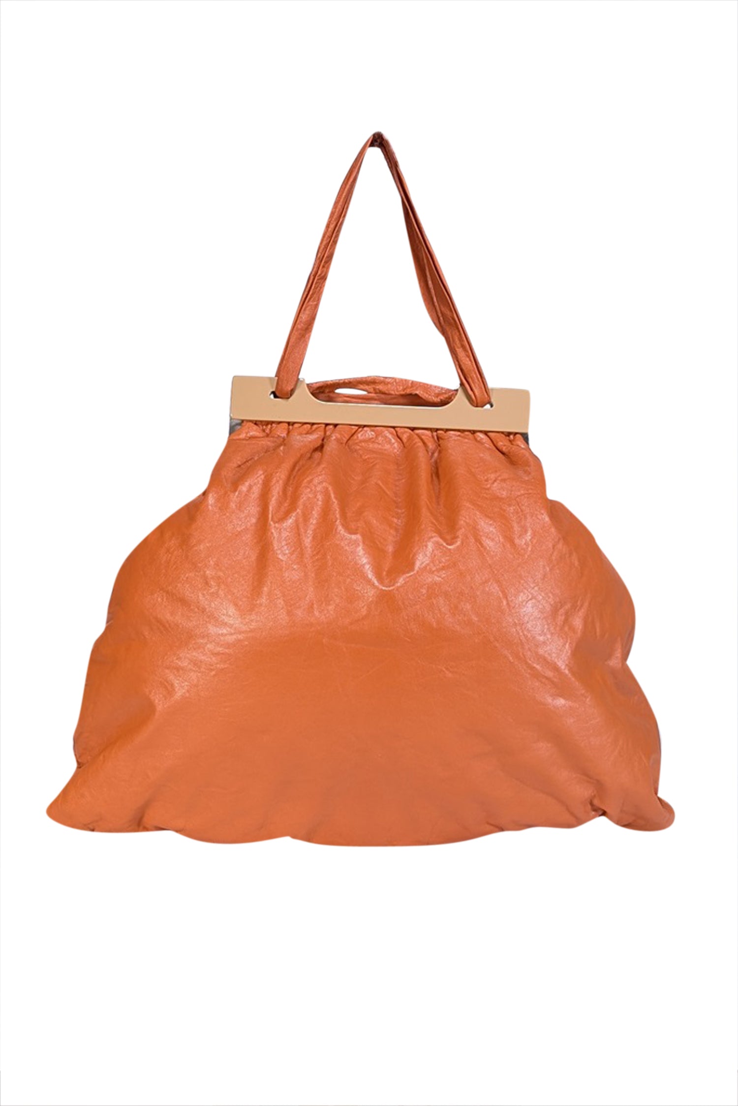 Marni - Stunning Orange Soft Leather Oversized Shoulder Bag