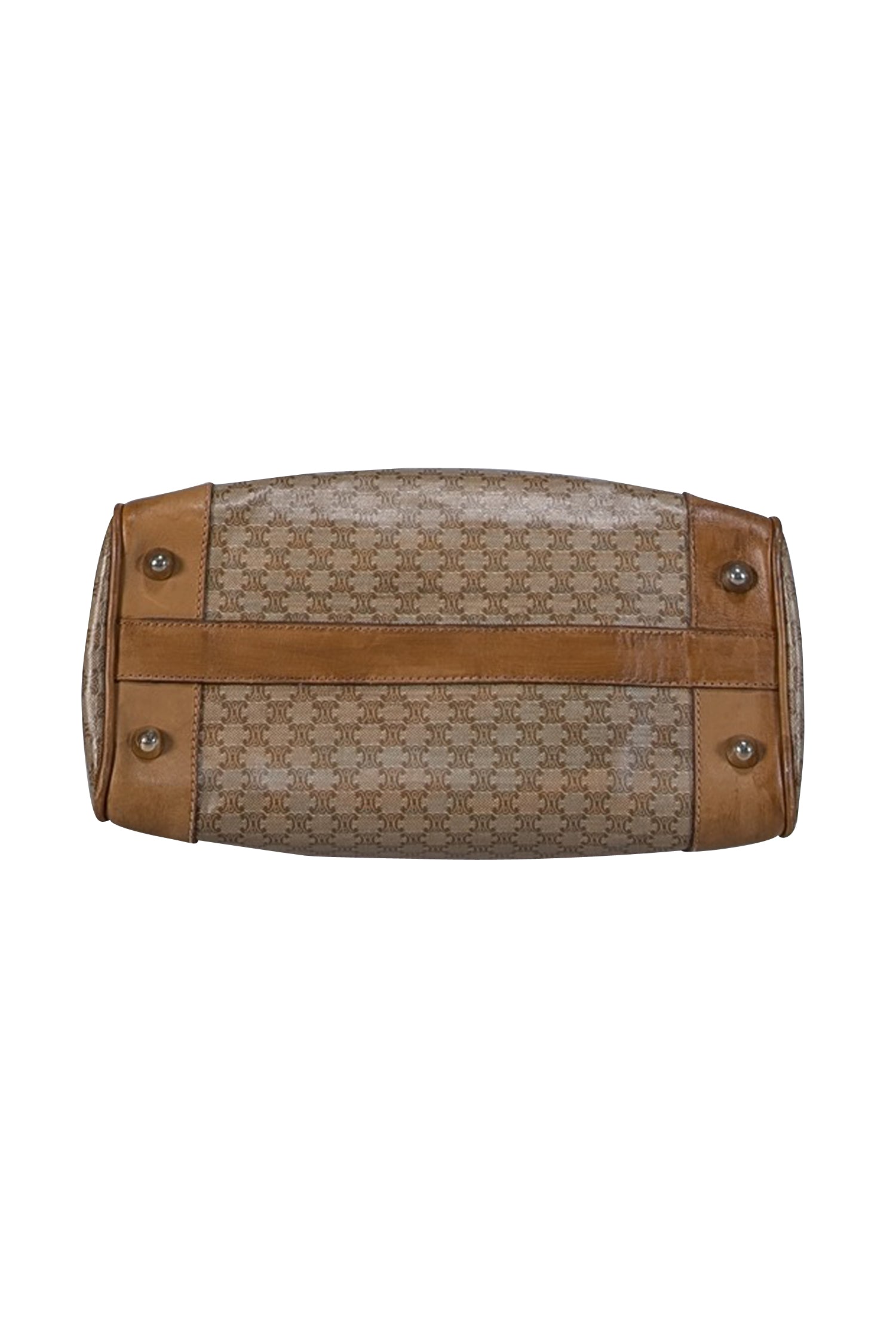 Celine Beige & Tan Monogram Macadam Boston Bag - A Fashion Must-Have
