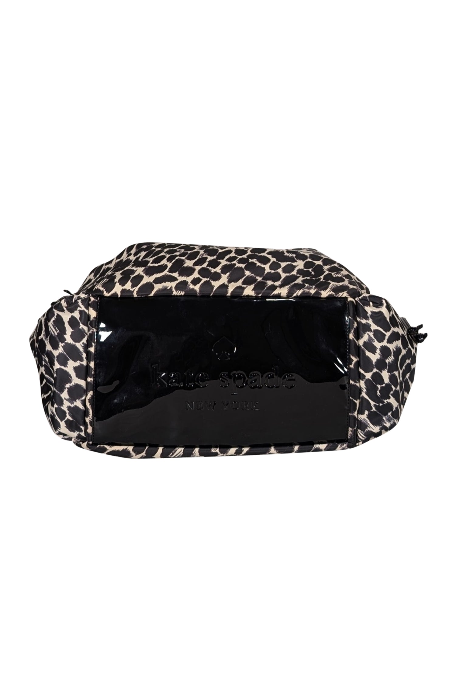 Kate Spade Stevie Baby Tote Bag: Cream & Black Leopard Print Nylon
