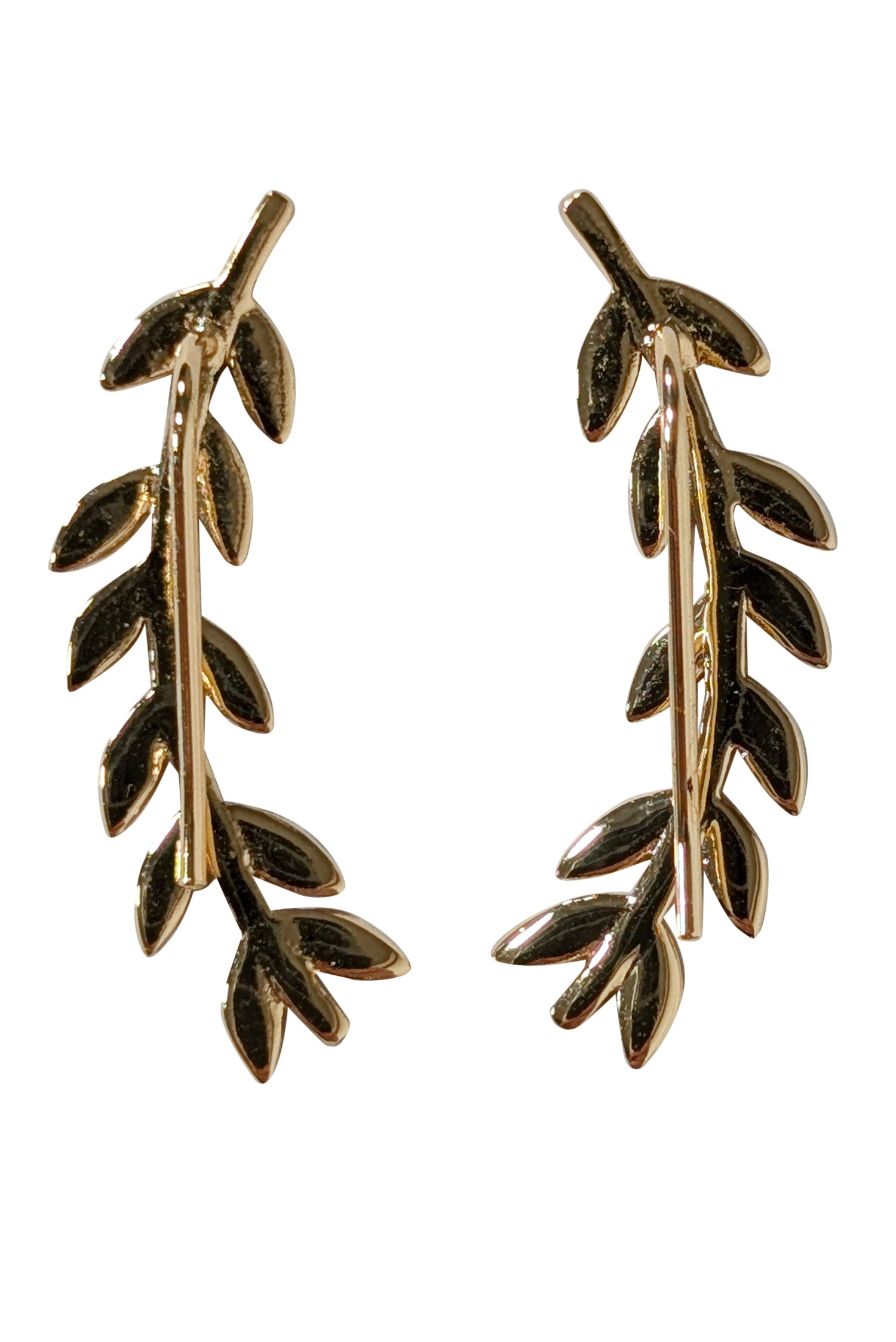 Asha by Ashley McCormick - Stunning Gold Dipper 'Laurel' Ear Climber Earrings