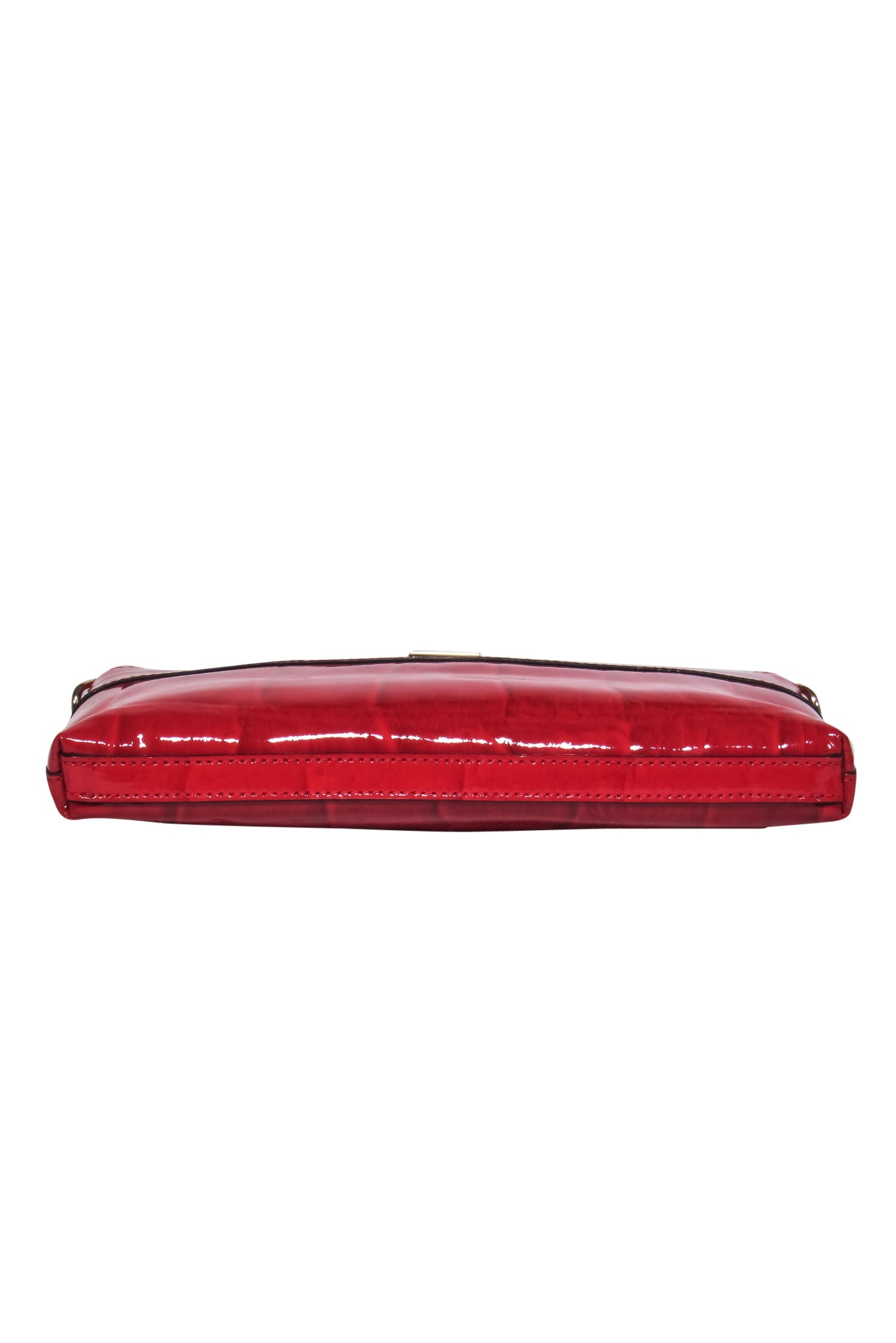 Kate Spade Red Patent Leather Reptile - Inspired Shining Shoulder Bag