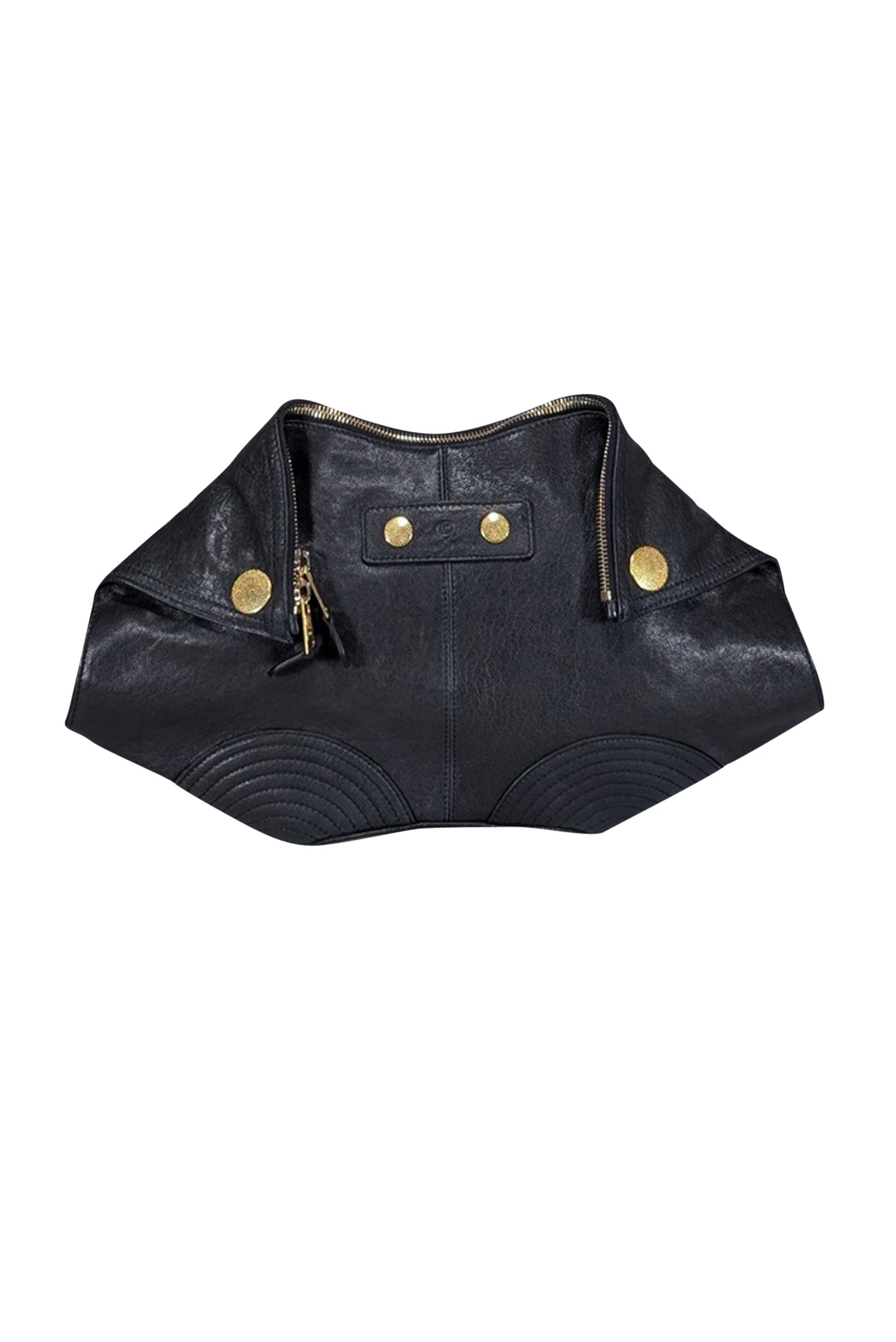 Alexander McQueen Black Leather Manta Clutch: A Statement Piece