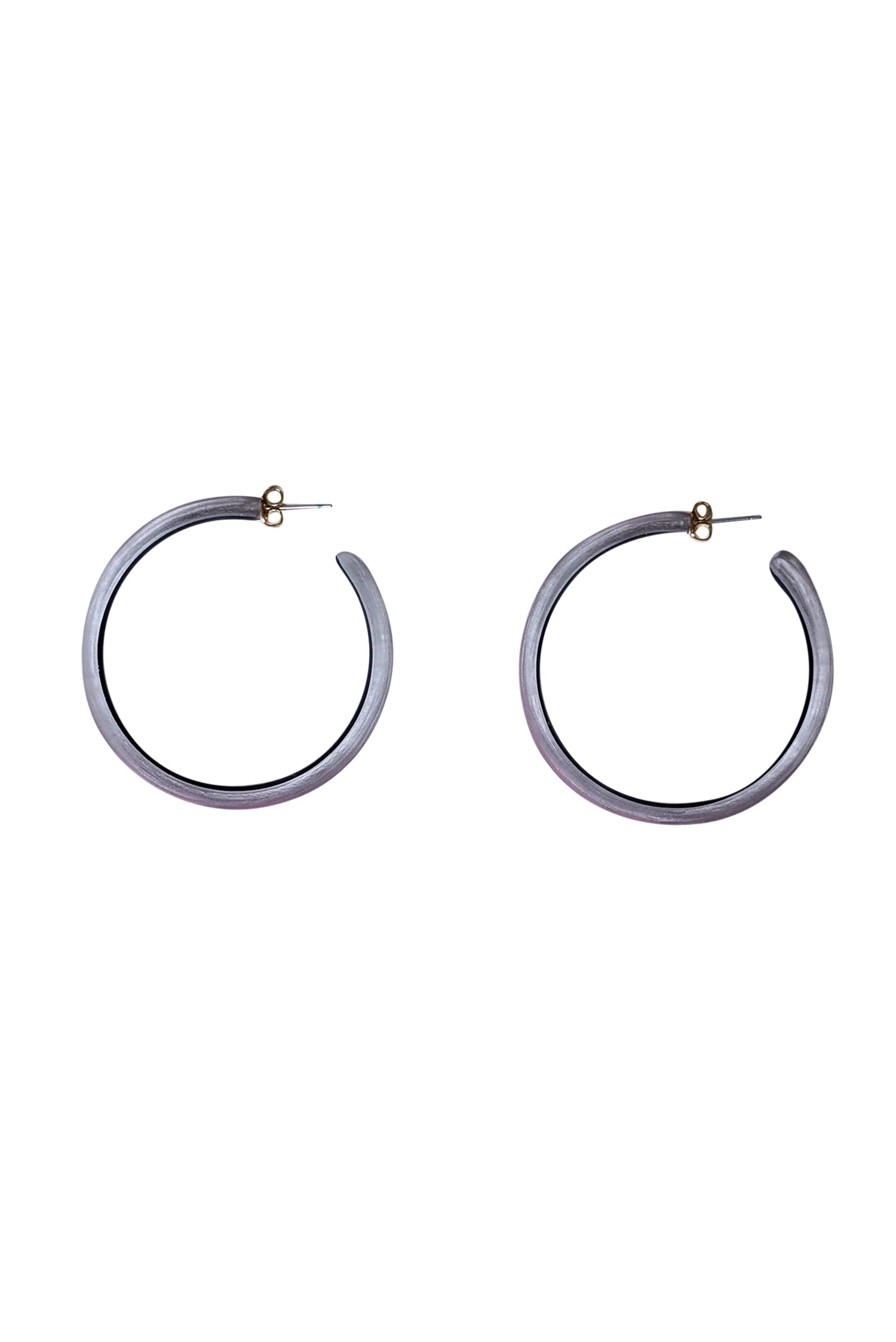 Alexis Bittar's Stunning Purple Lucite Hoop Earrings
