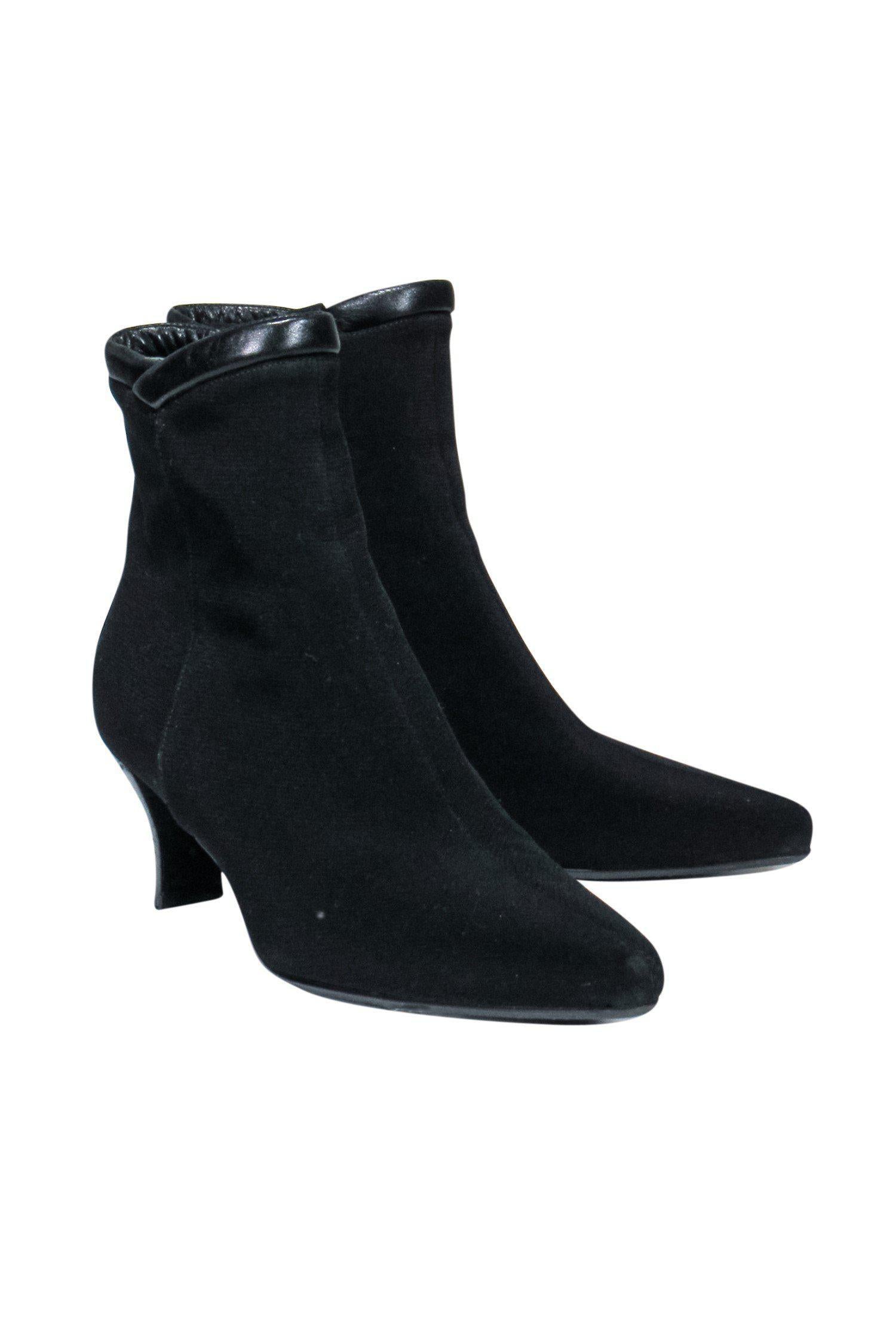 Stuart Weitzman - Chic Black Gore-Tex Ankle Booties Size 6