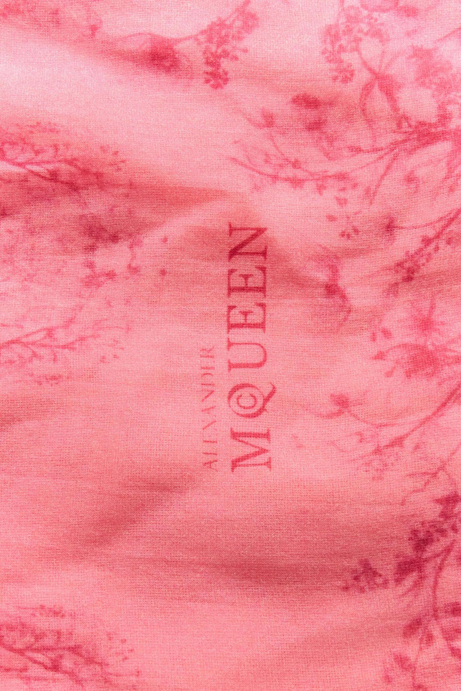 Alexander McQueen's Stunning Pink Two-Tone Skull Motif Scarf