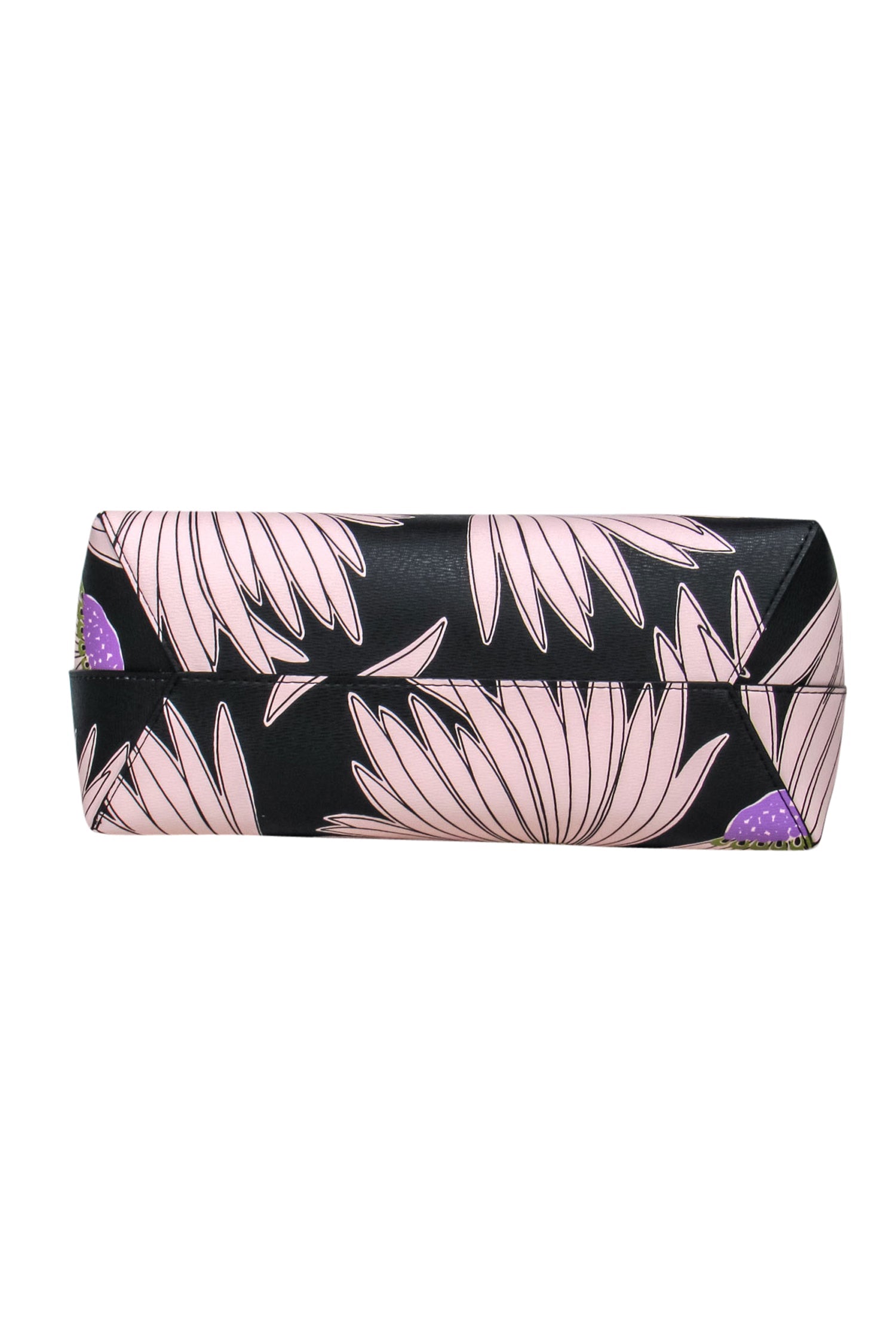 Kate Spade - Stunning Medium Tote with Blush & Purple Floral Design on Black