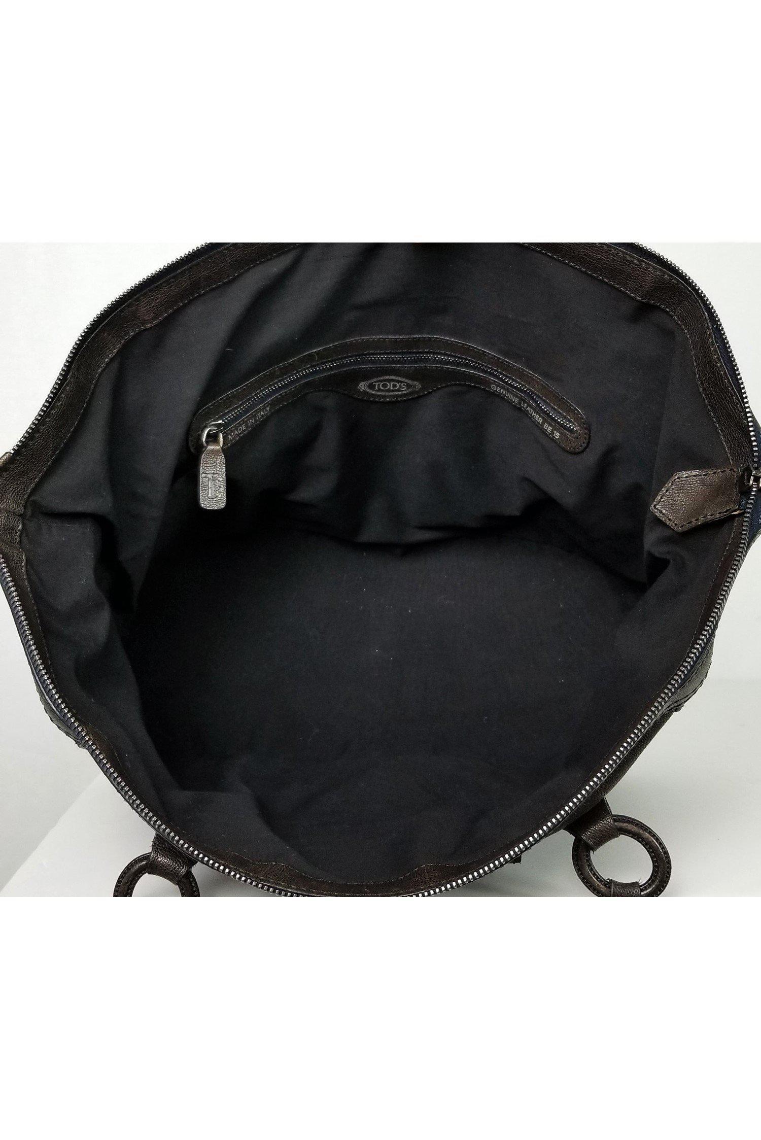 Tod's Exquisite Brown Leather Tote Bag - A Must - Have!