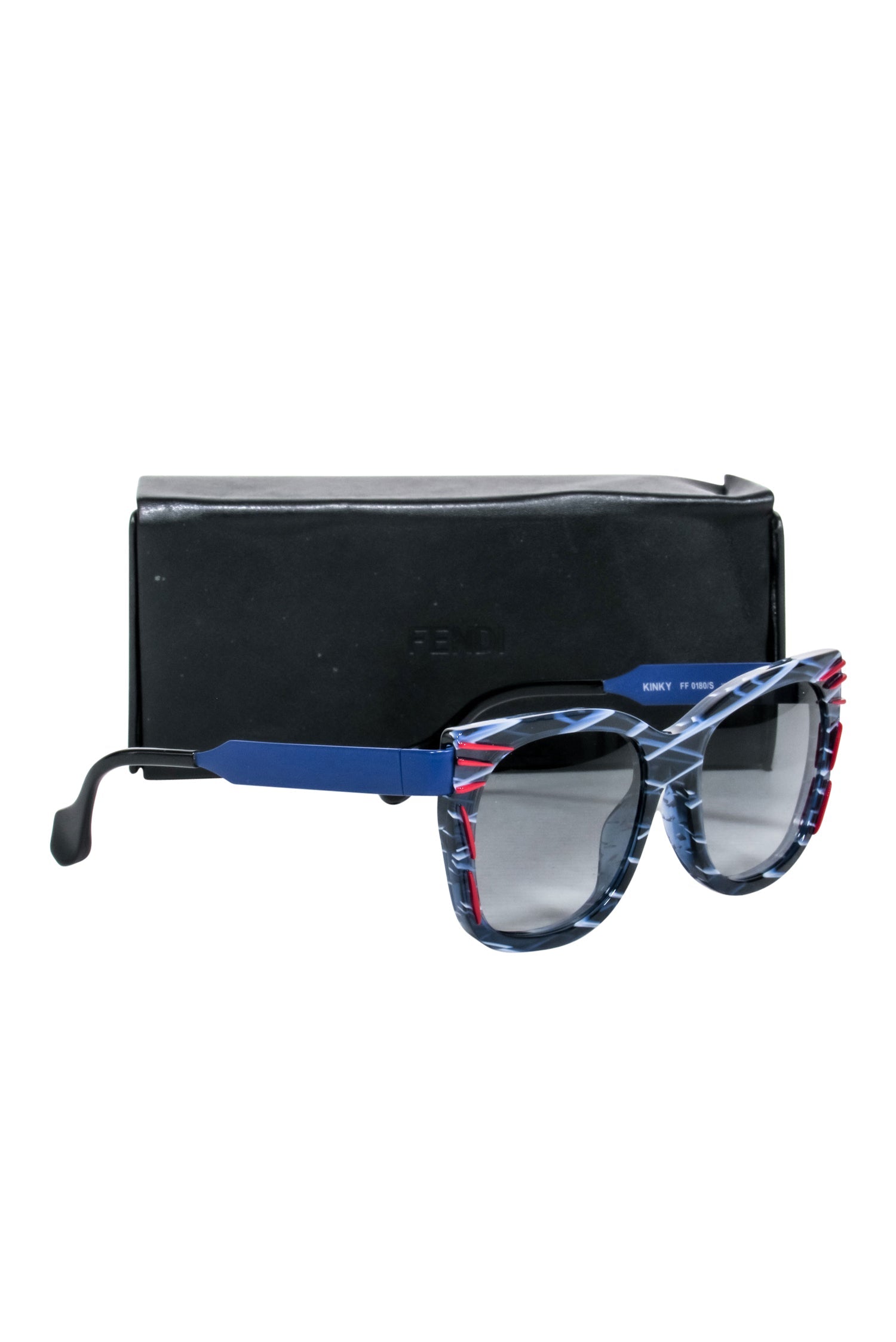 Fendi Stylish Blue & White Print Square Sunglasses