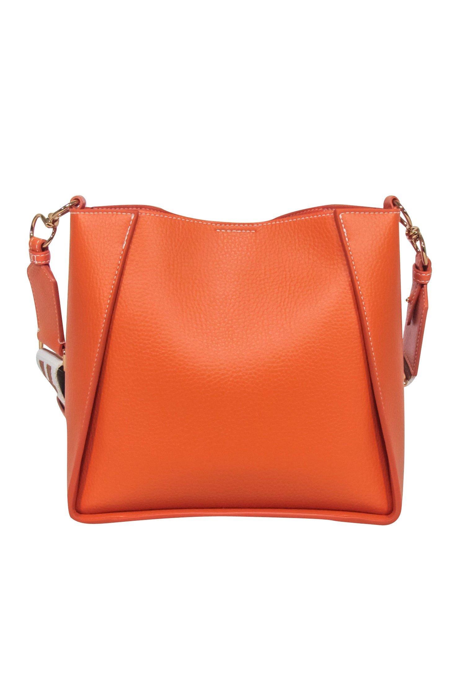 Stella McCartney Orange Mini Embossed Grainy Faux Leather Crossbody: A Colorful Fashion Gem