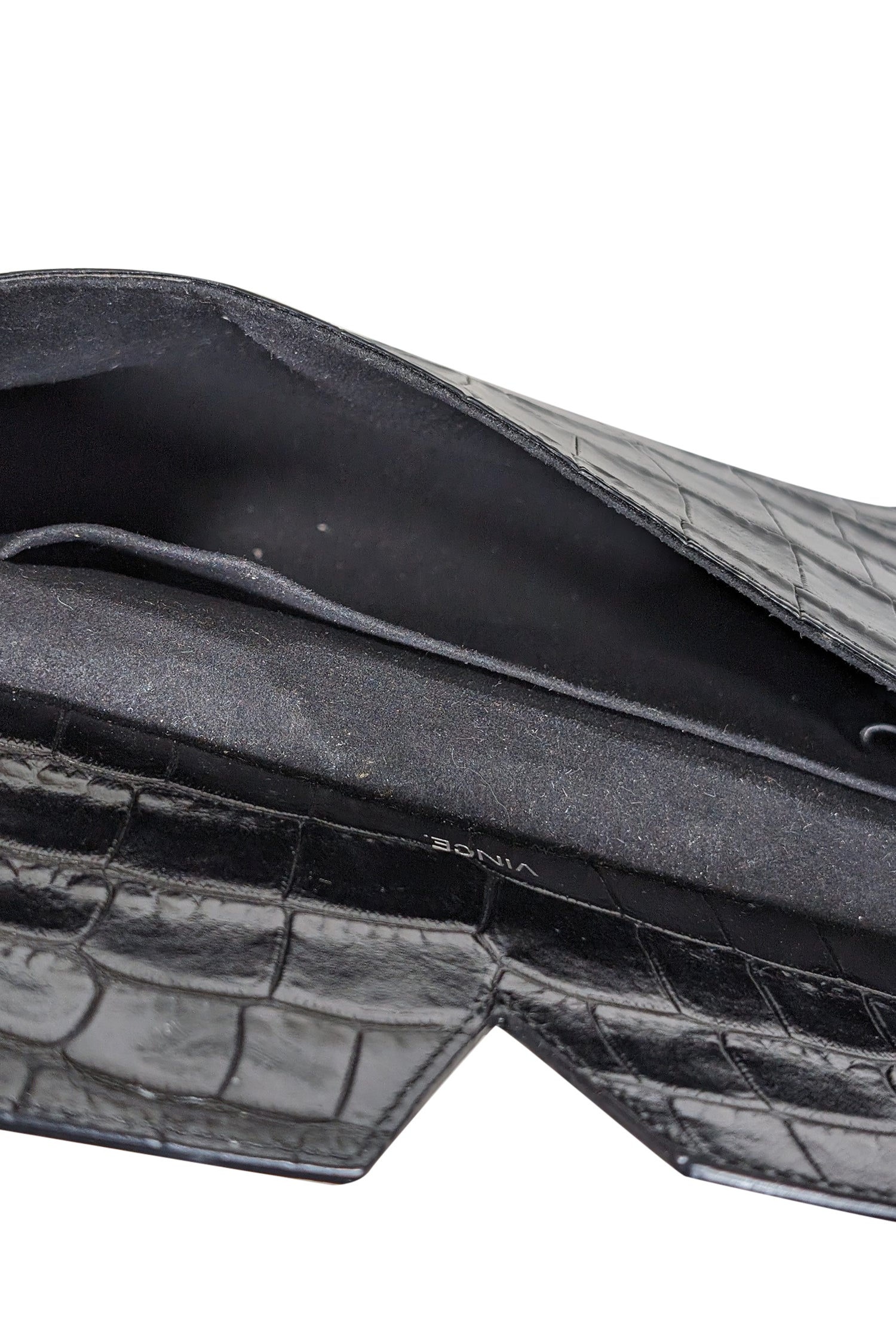 Vince Black Crocodile-Embossed Cow Leather Crossbody - The Ultimate Fashion Statement