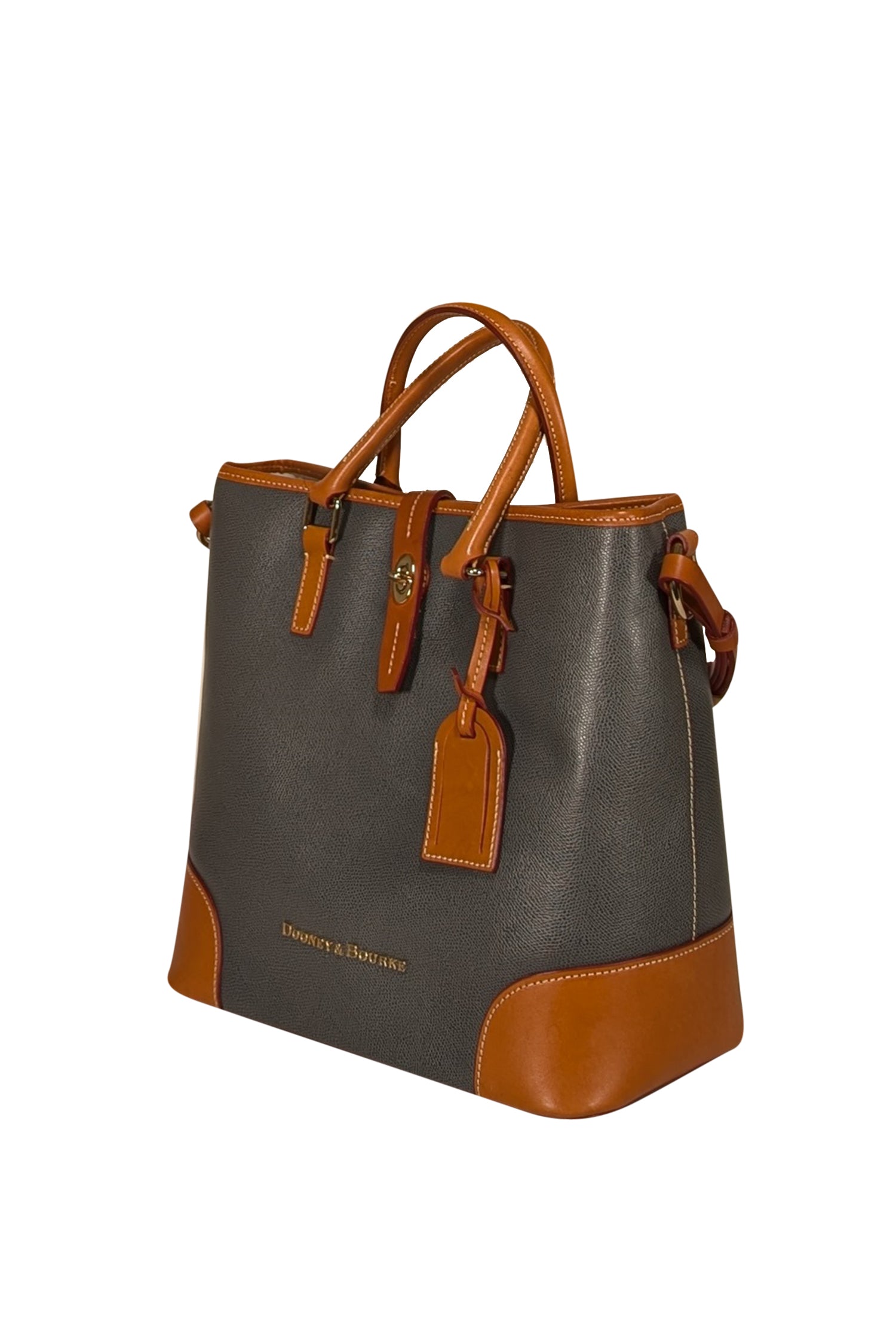 Dooney & Bourke - Stunning Grey Leather Large Shoulder Bag