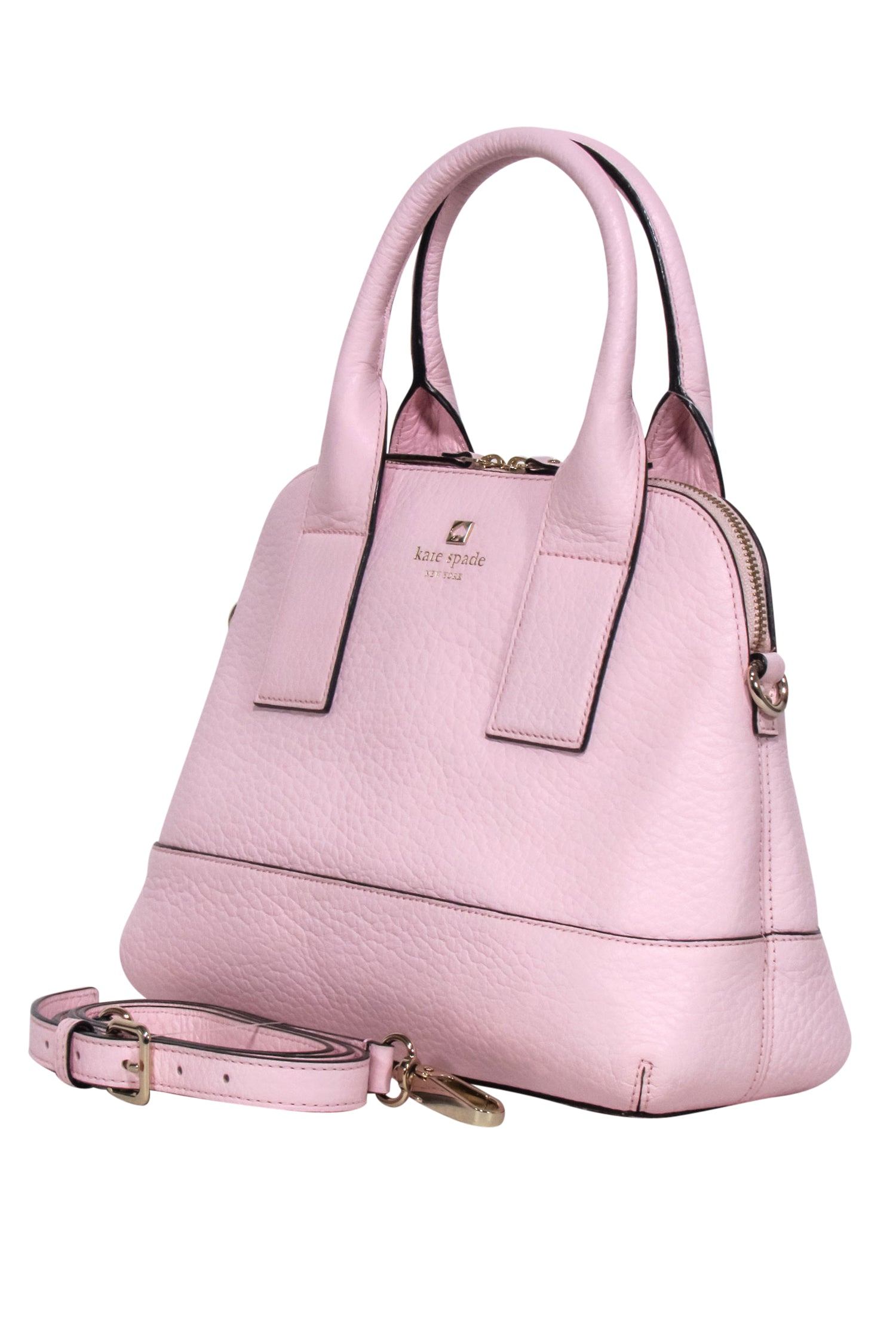 Kate Spade Light Pink Pebbled Leather Jenny Satchel from Southport Ave - A Charming Essential!