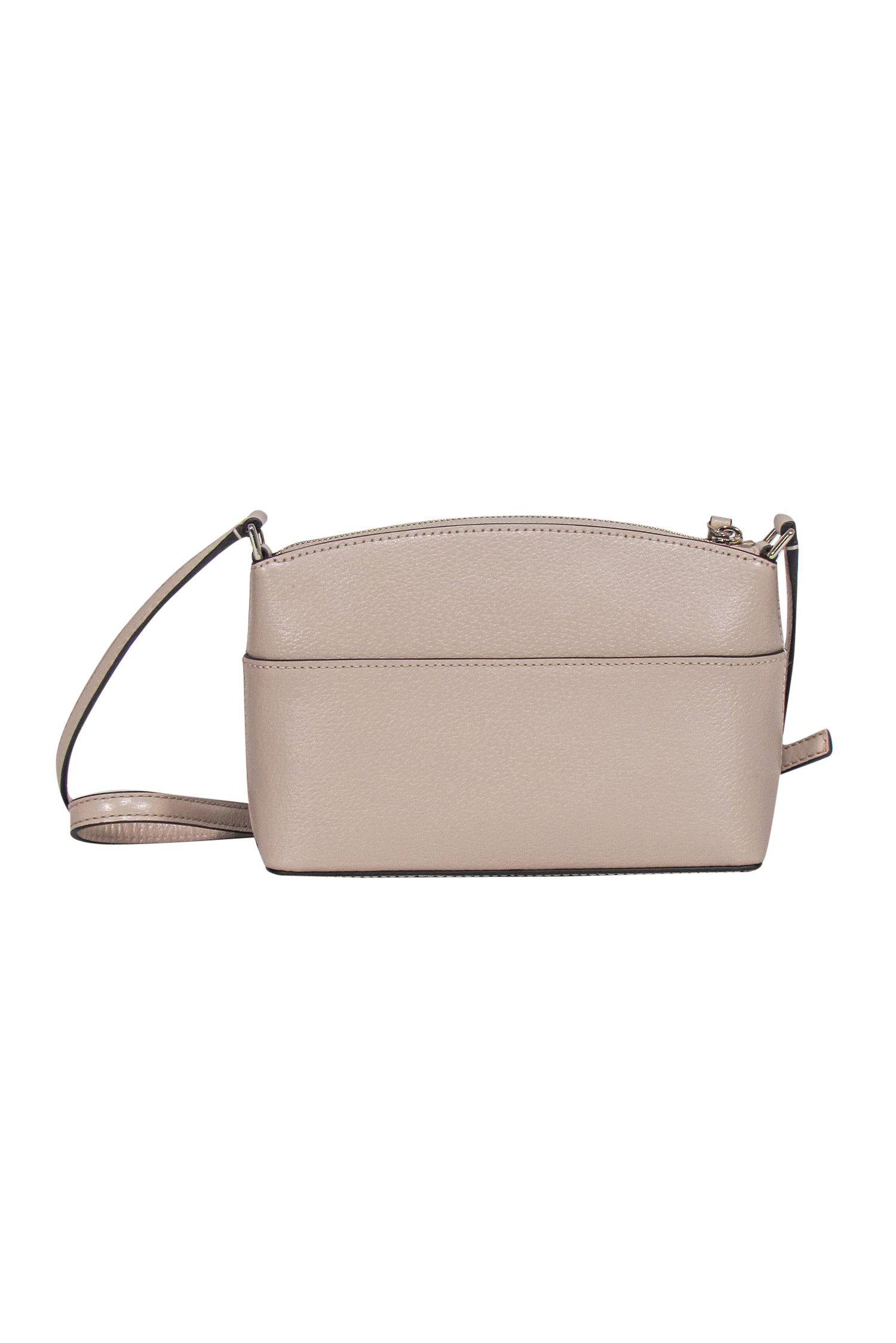 Kate Spade Pinkish Beige Smooth Leather Crossbody: Chic & Effortless