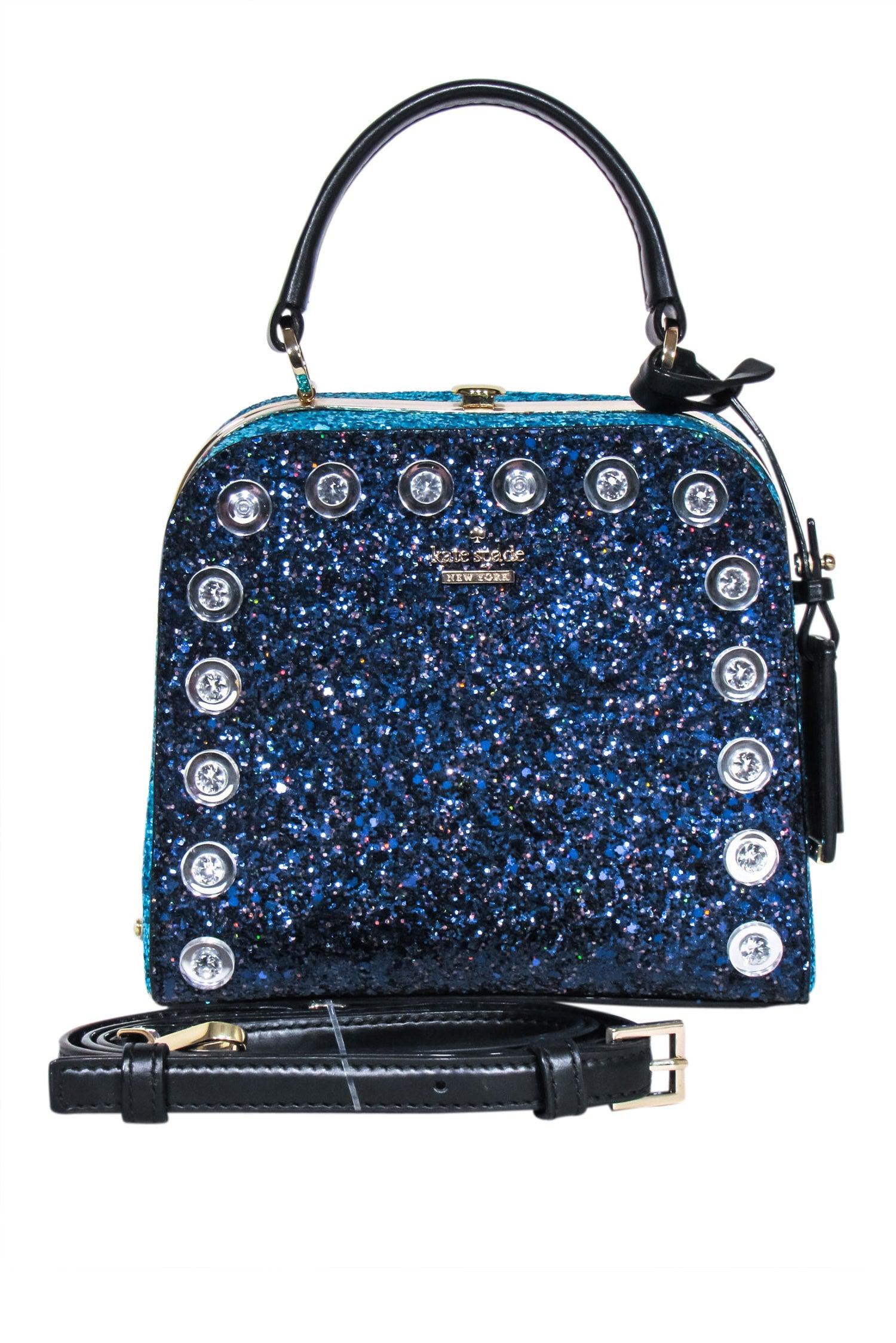 Kate Spade Blue Violina Glitter Crossbody Bag - Sparkle Like a Star!