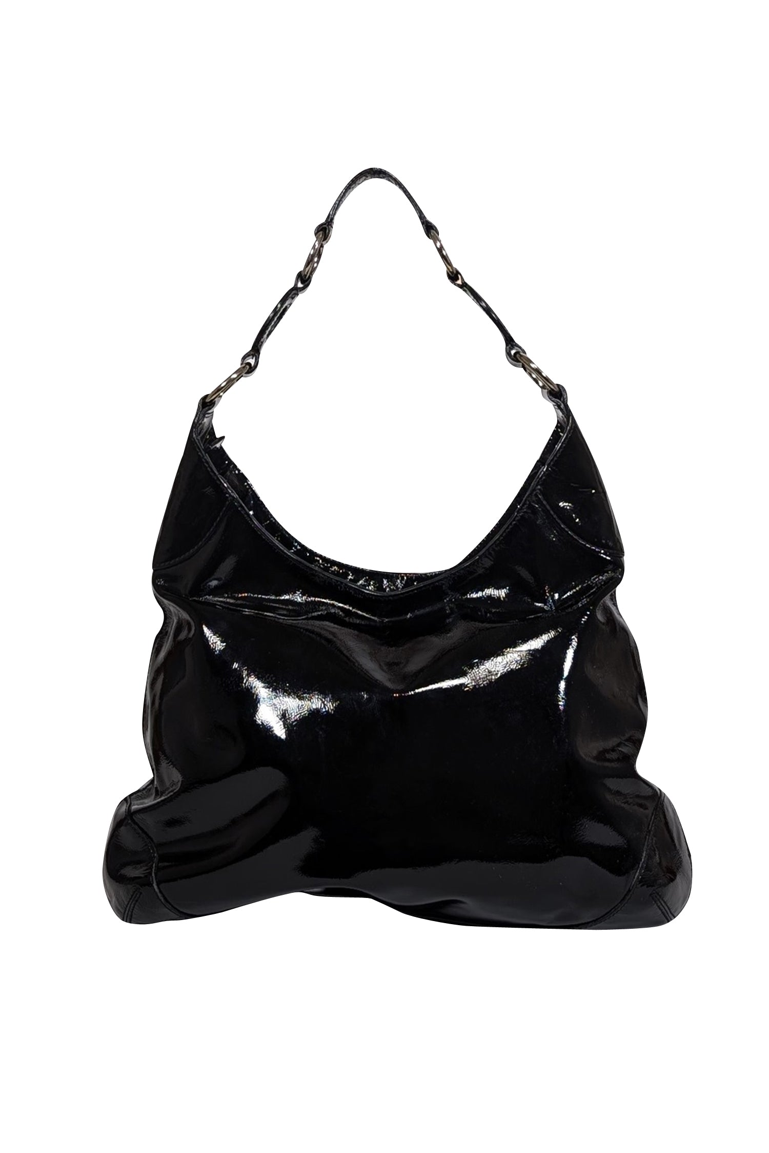 Anya Hindmarch - Stunning Black Patent Leather Shoulder Bag